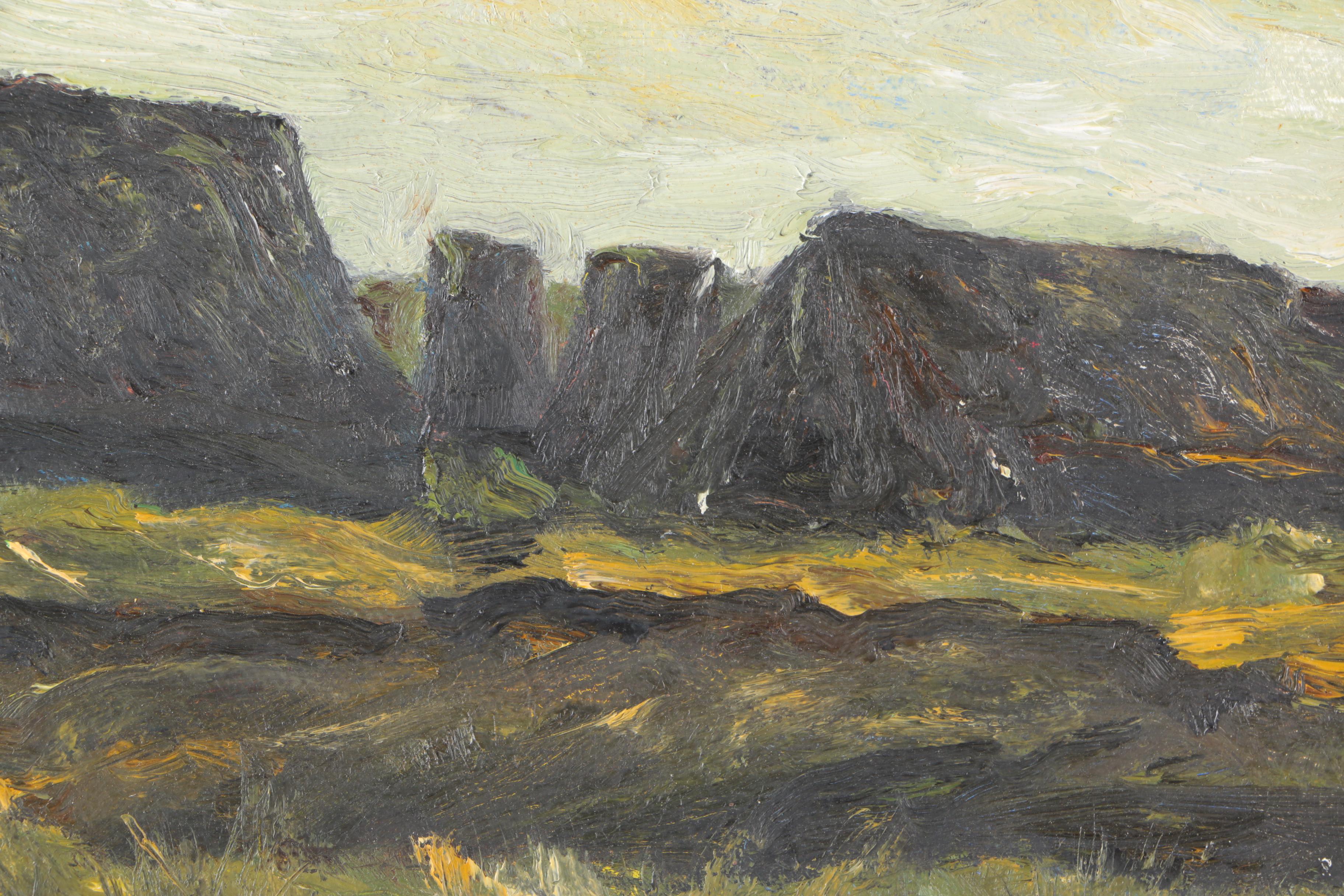 Oil Painting on Canvas After Vincent Van Gogh "Cottages"