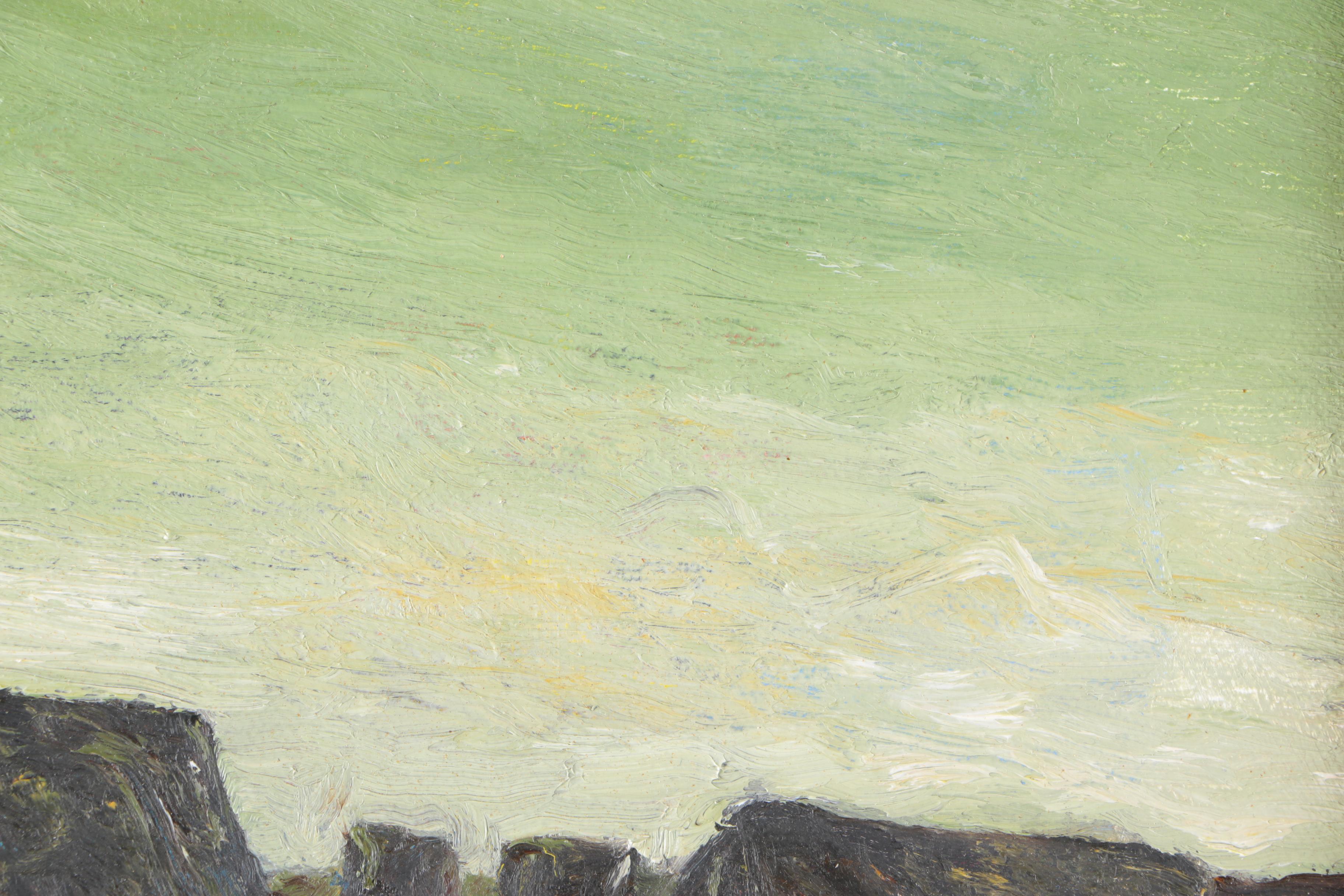 Oil Painting on Canvas After Vincent Van Gogh "Cottages"