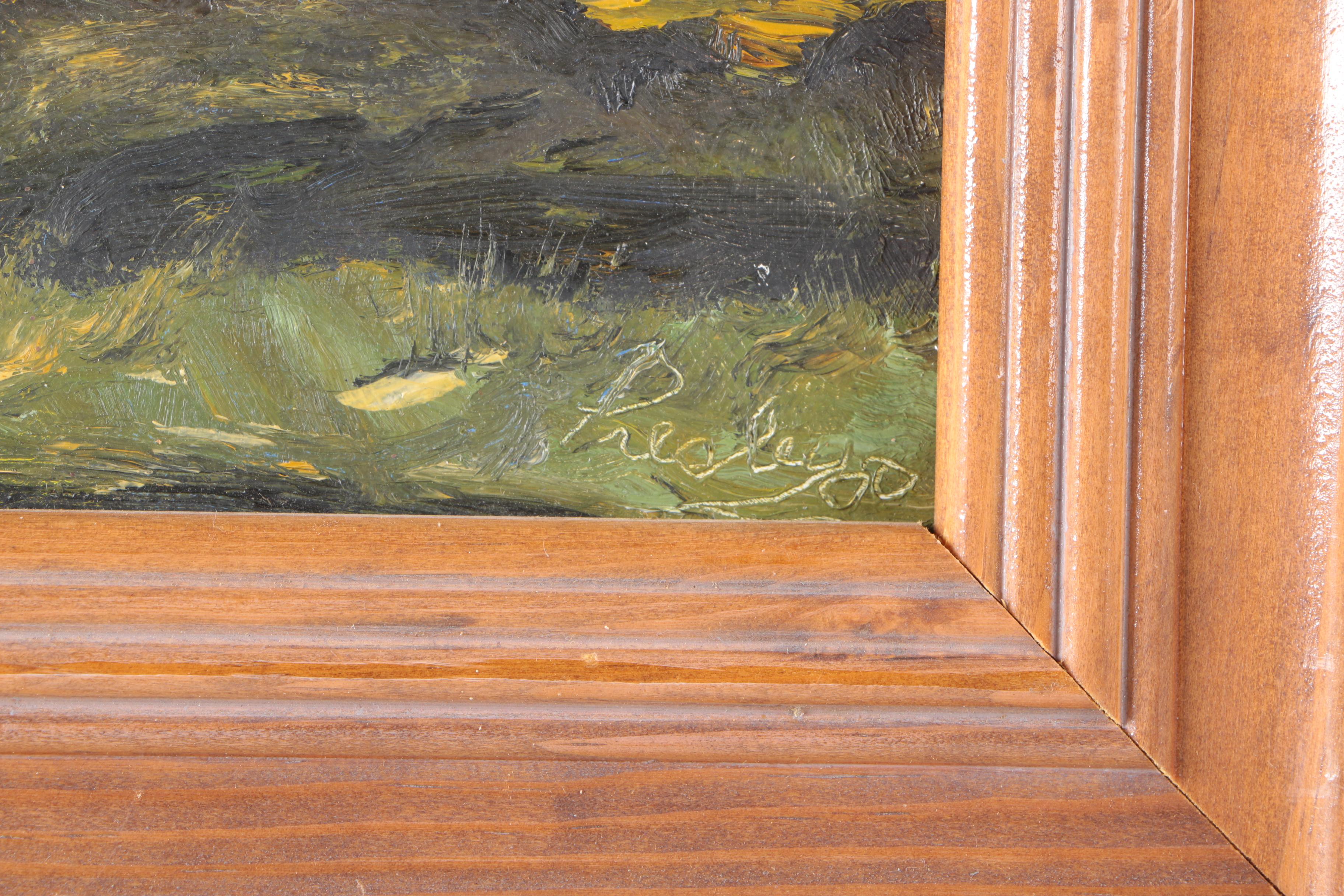 Oil Painting on Canvas After Vincent Van Gogh "Cottages"