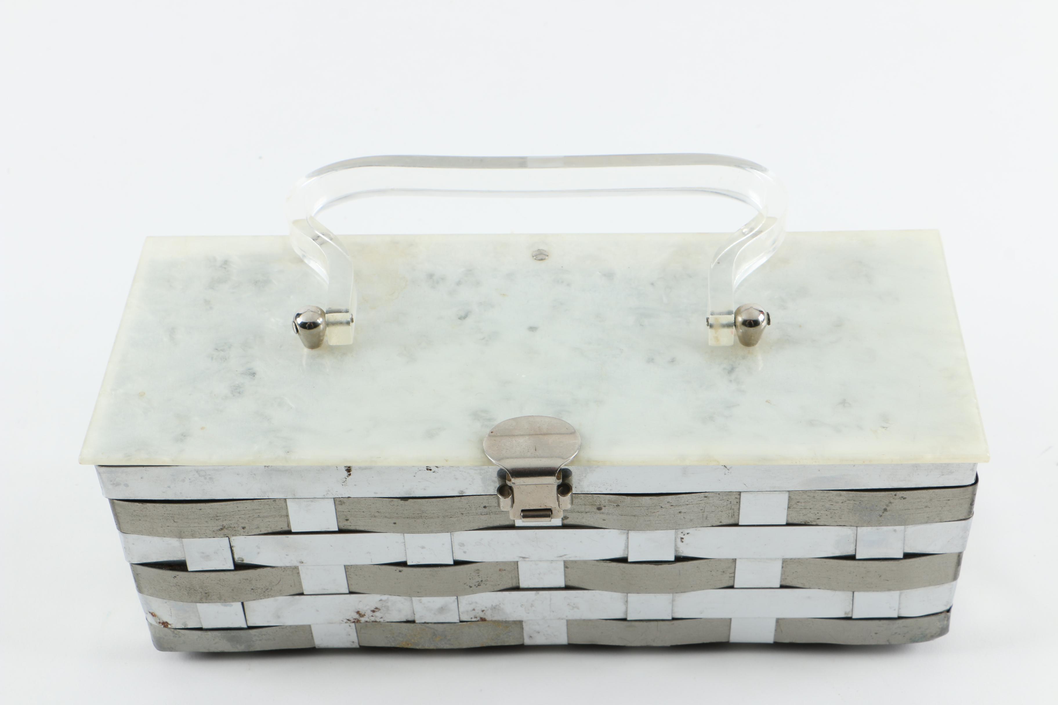 Vintage Woven Metal Handbag