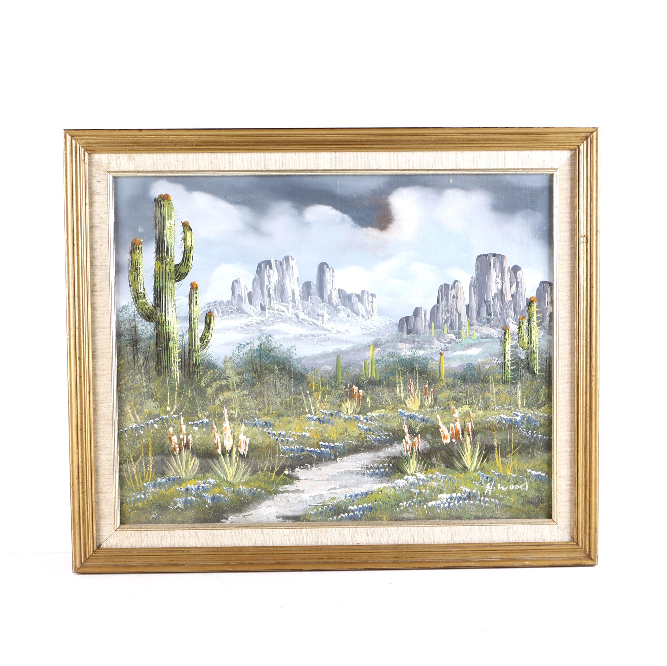 H. Wood Oil on Canvas Board
