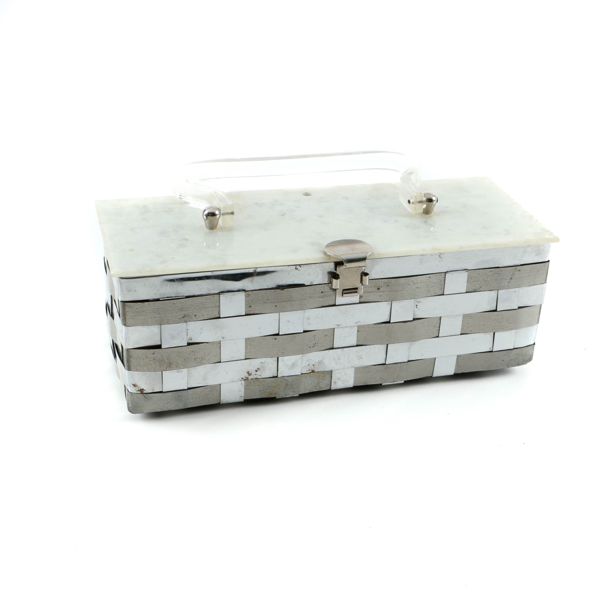 Vintage Woven Metal Handbag