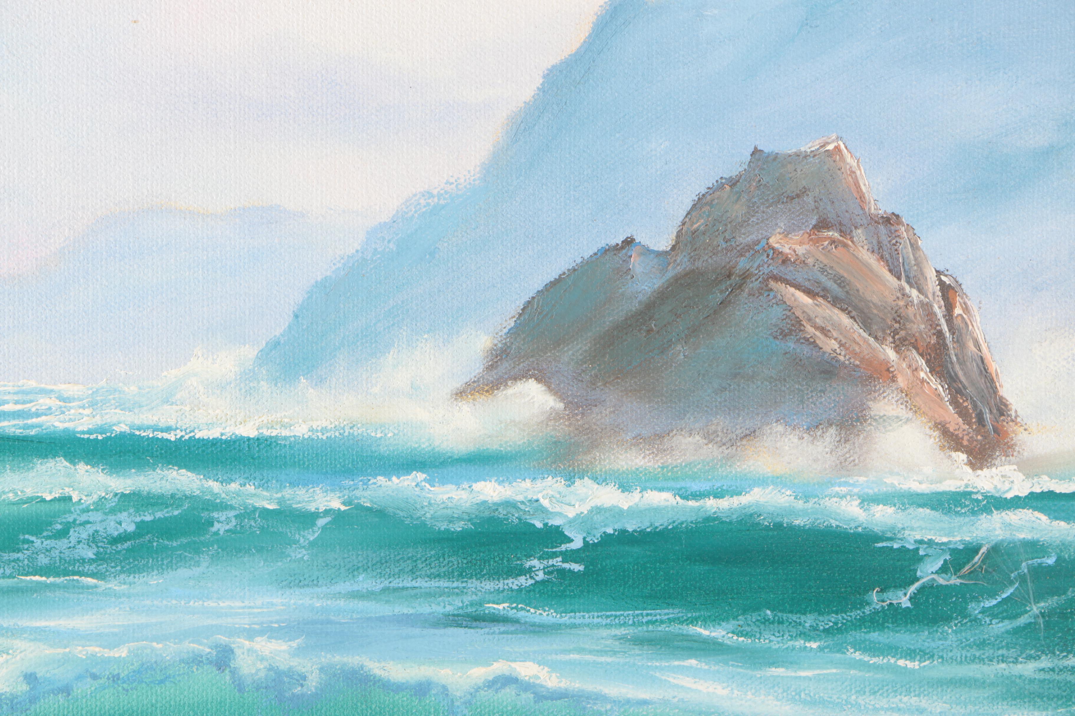 Elsie Parke Oil Painting on Canvas "Oregon Seacoast"