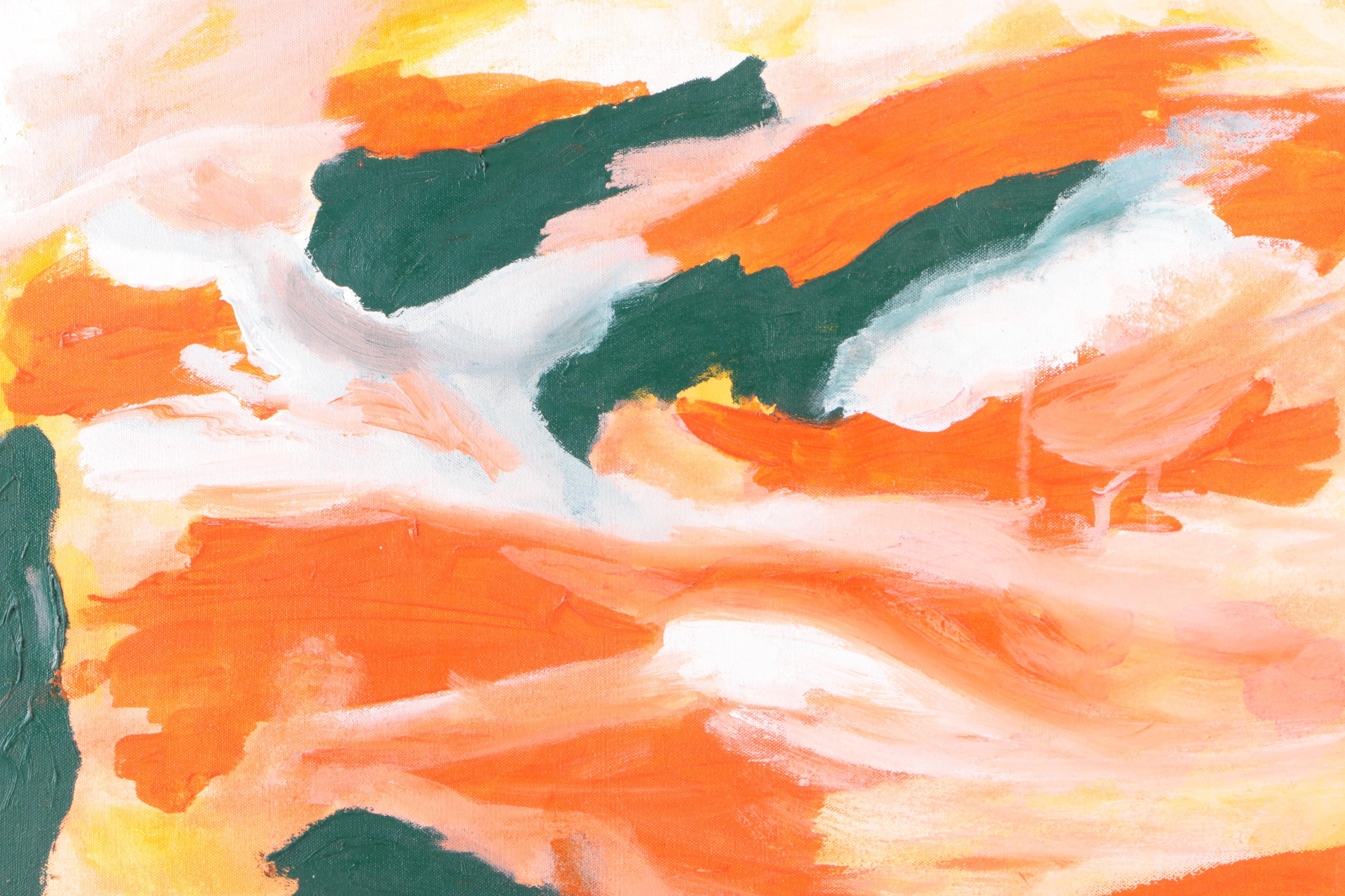 Abstract Acrylic on Canvas by Herta Kreis