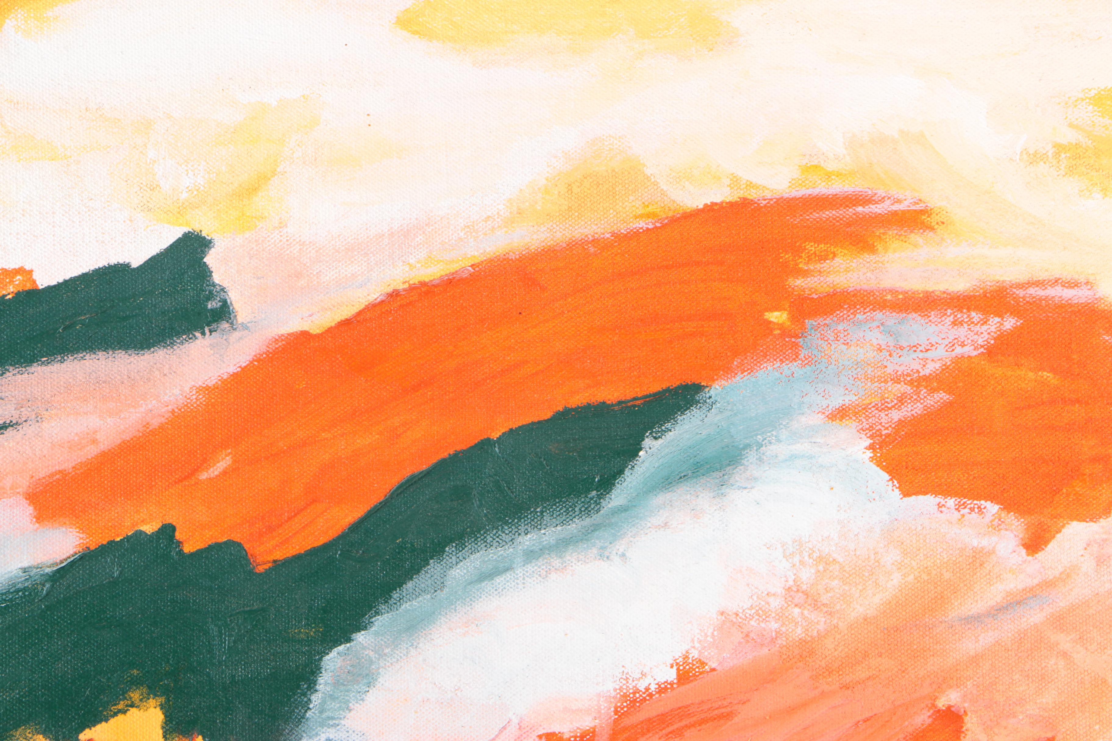 Abstract Acrylic on Canvas by Herta Kreis