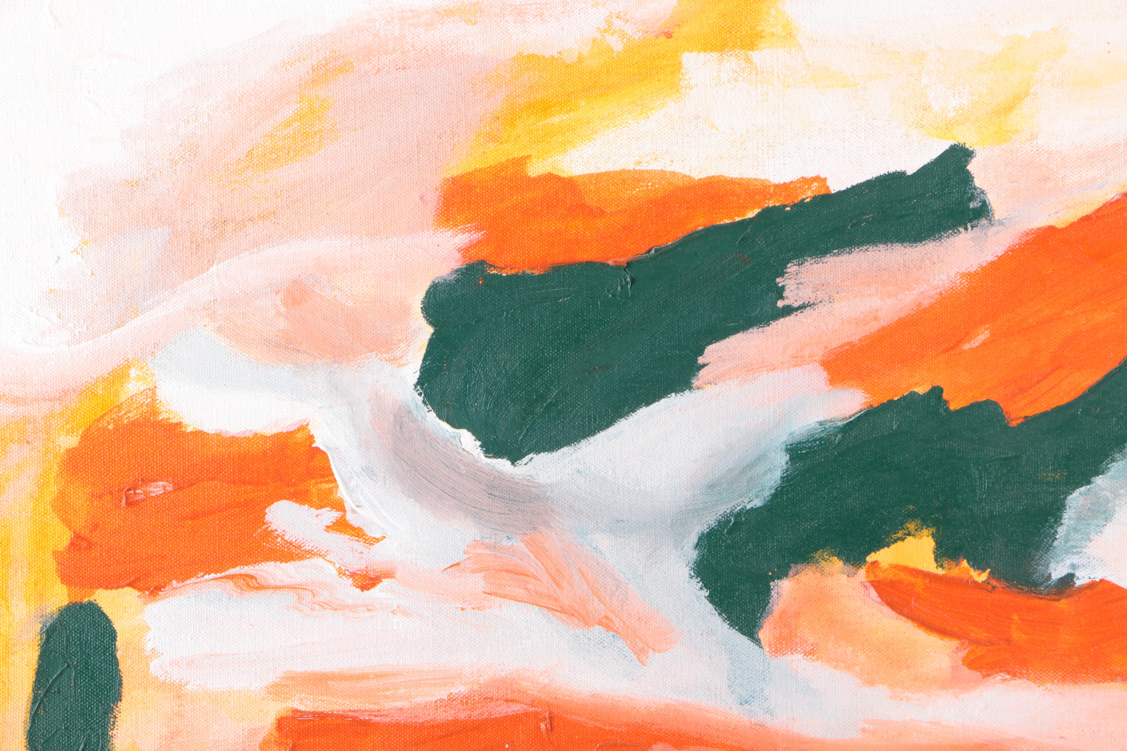 Abstract Acrylic on Canvas by Herta Kreis