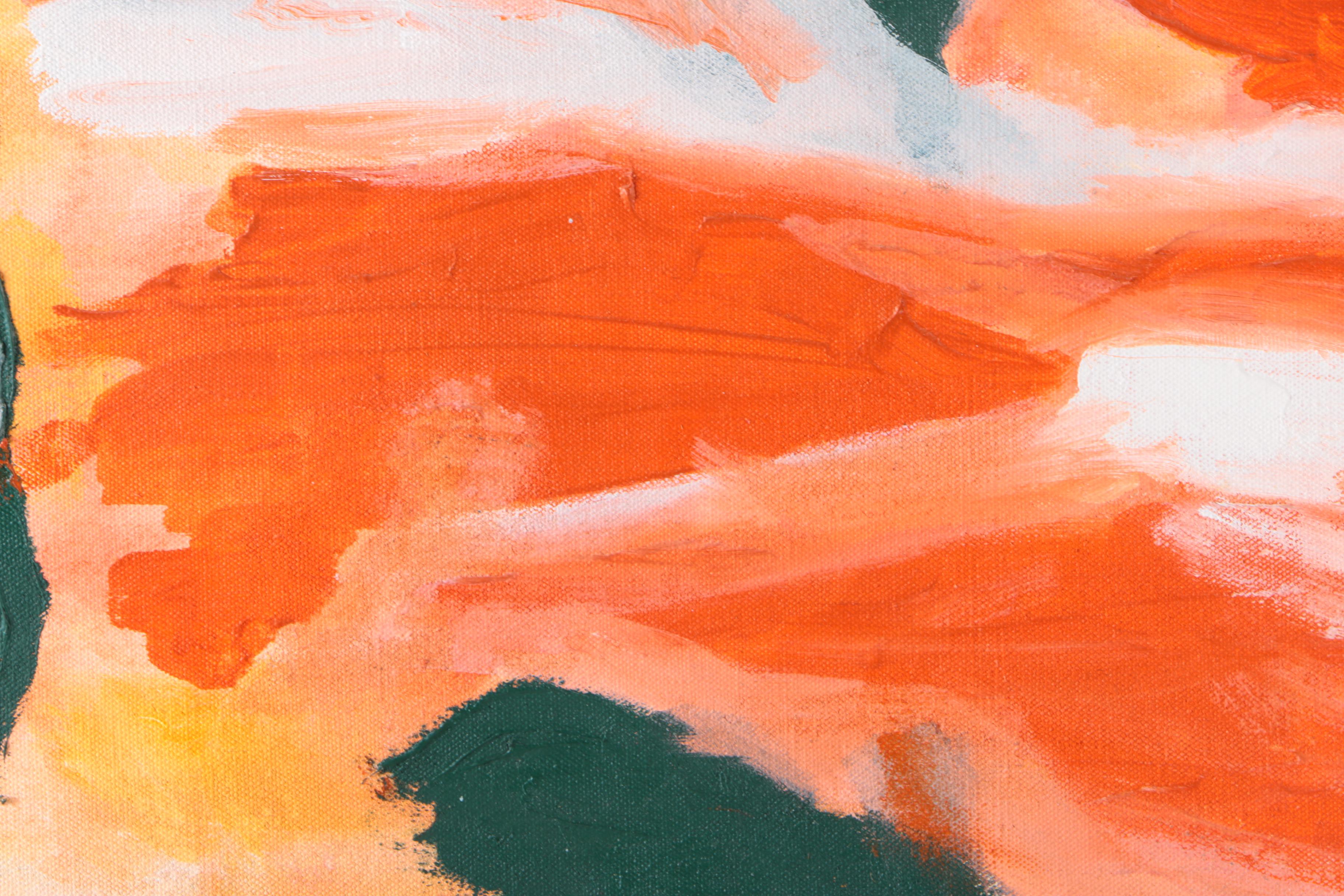 Abstract Acrylic on Canvas by Herta Kreis