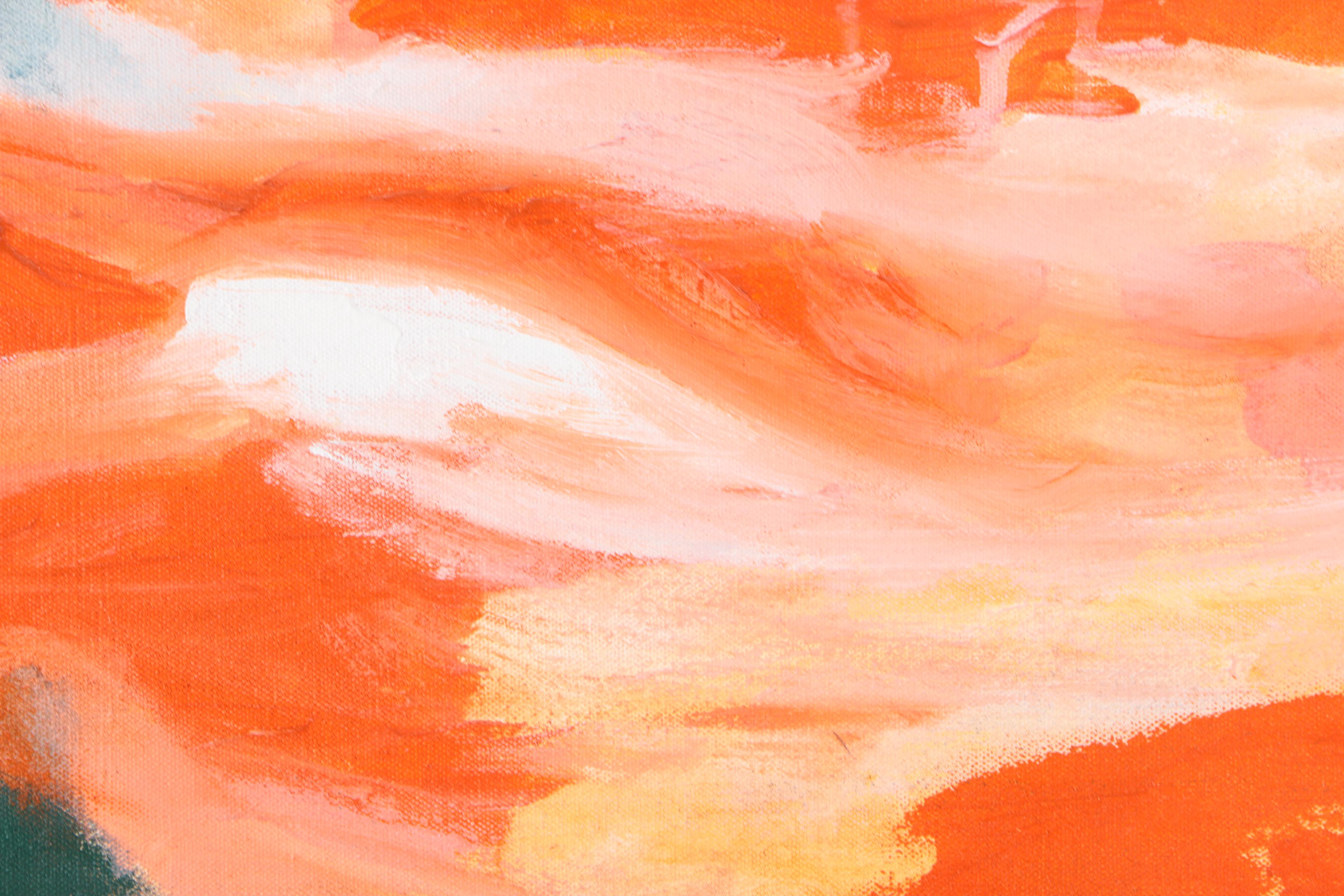 Abstract Acrylic on Canvas by Herta Kreis