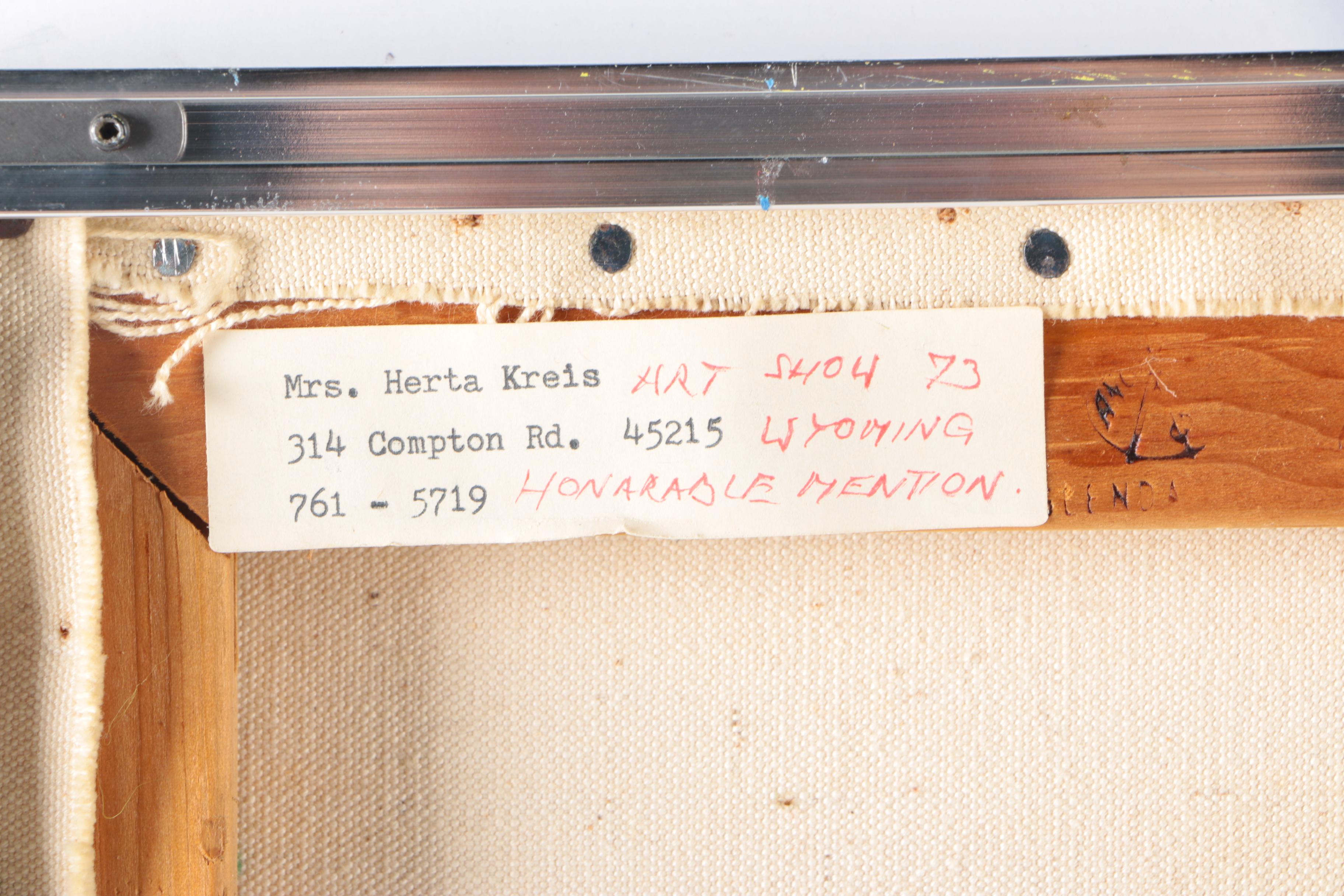 Abstract Acrylic on Canvas by Herta Kreis