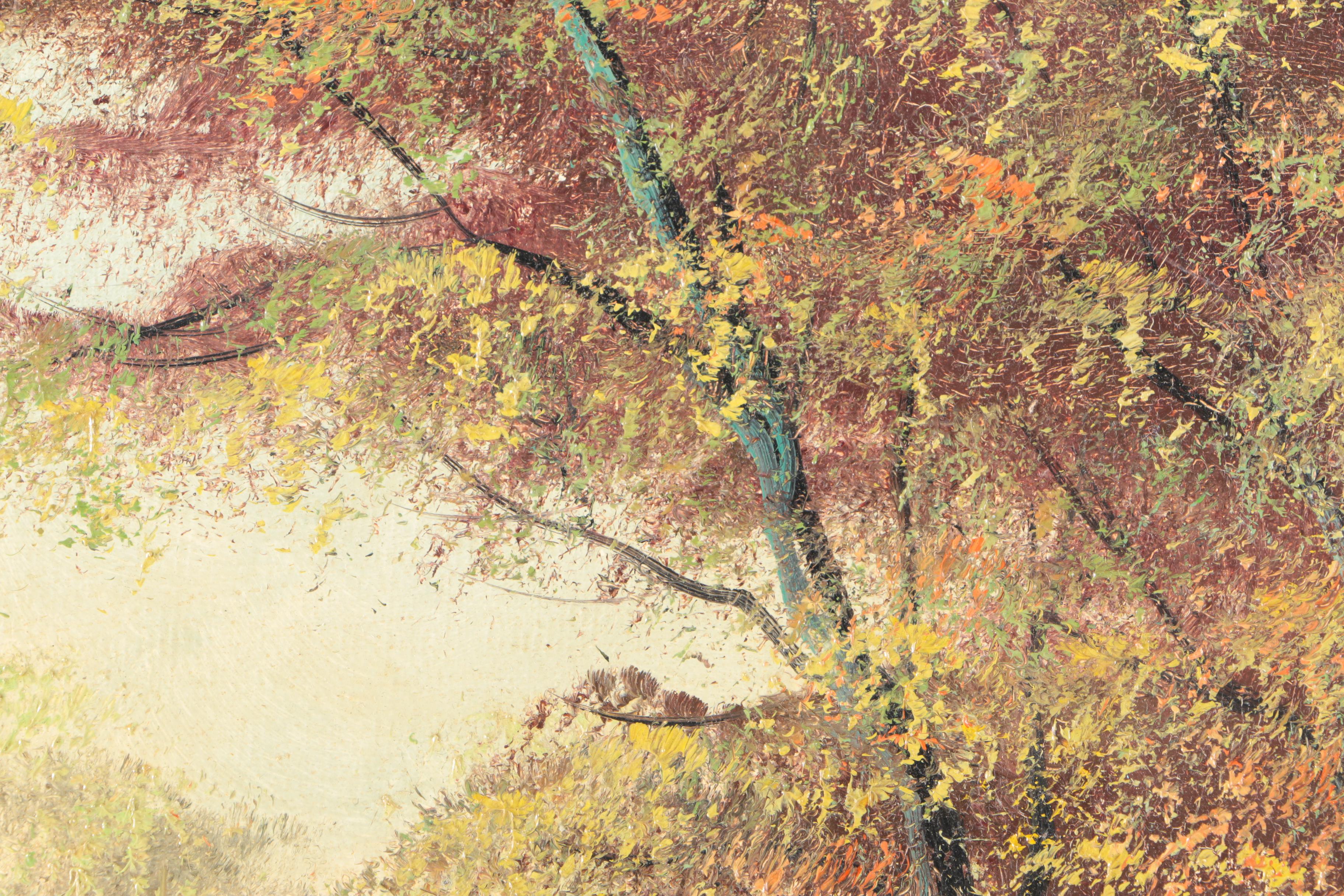 Signed Oil on Canvas Landscape Painting