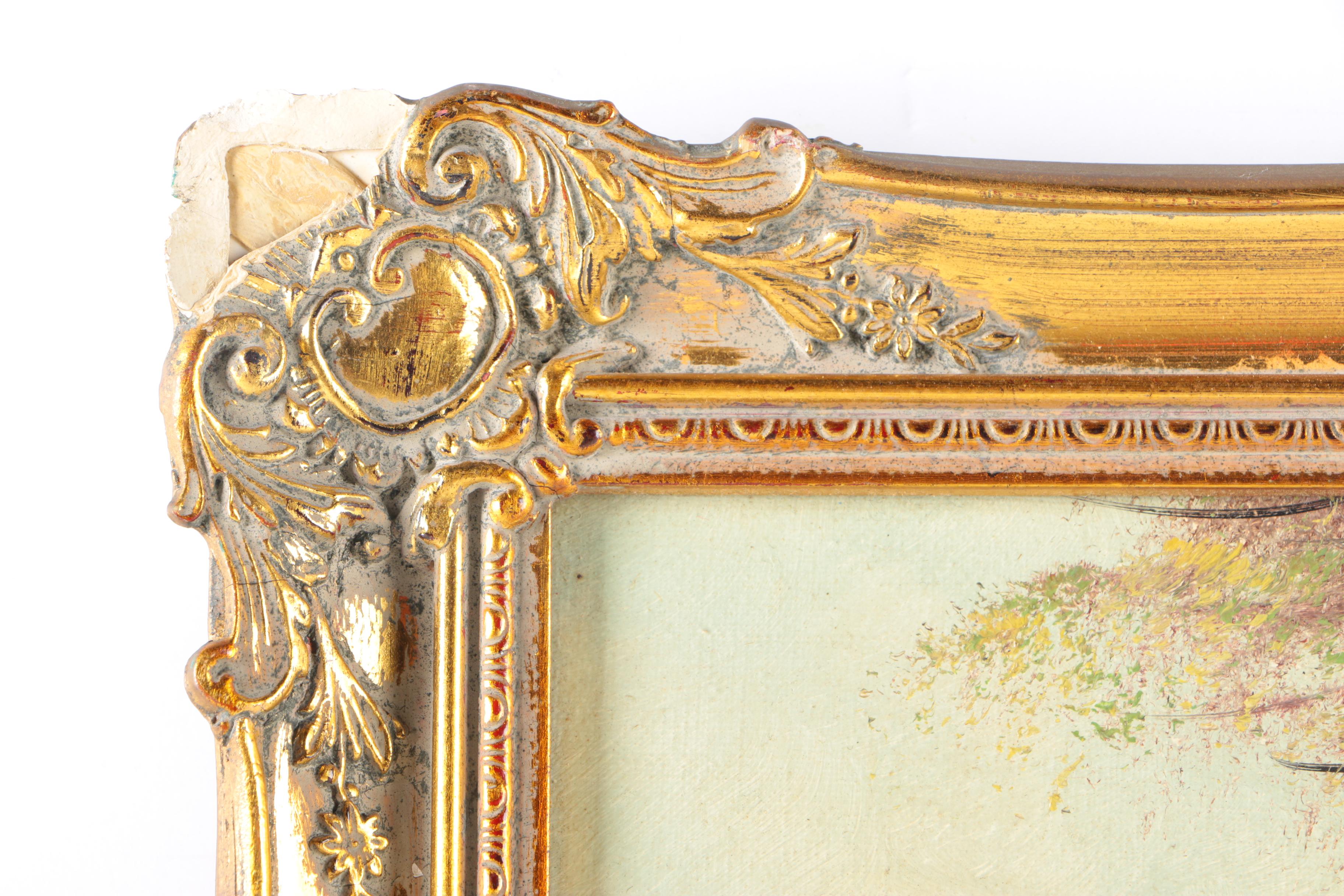 Signed Oil on Canvas Landscape Painting