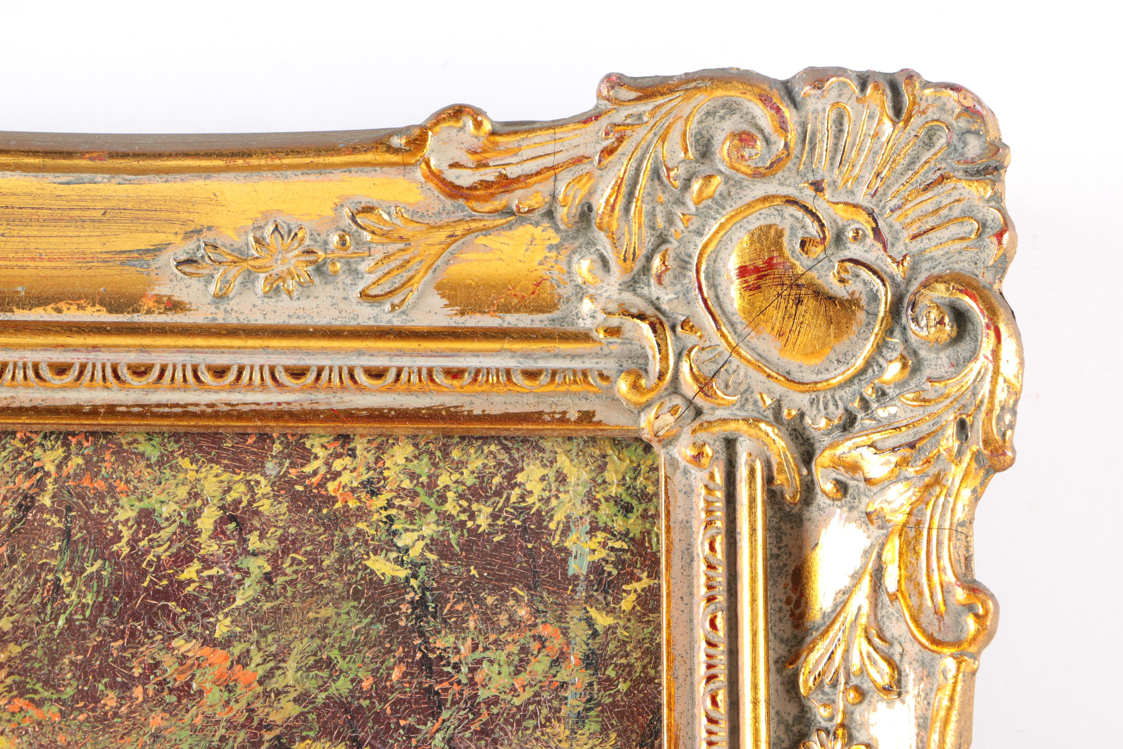 Signed Oil on Canvas Landscape Painting