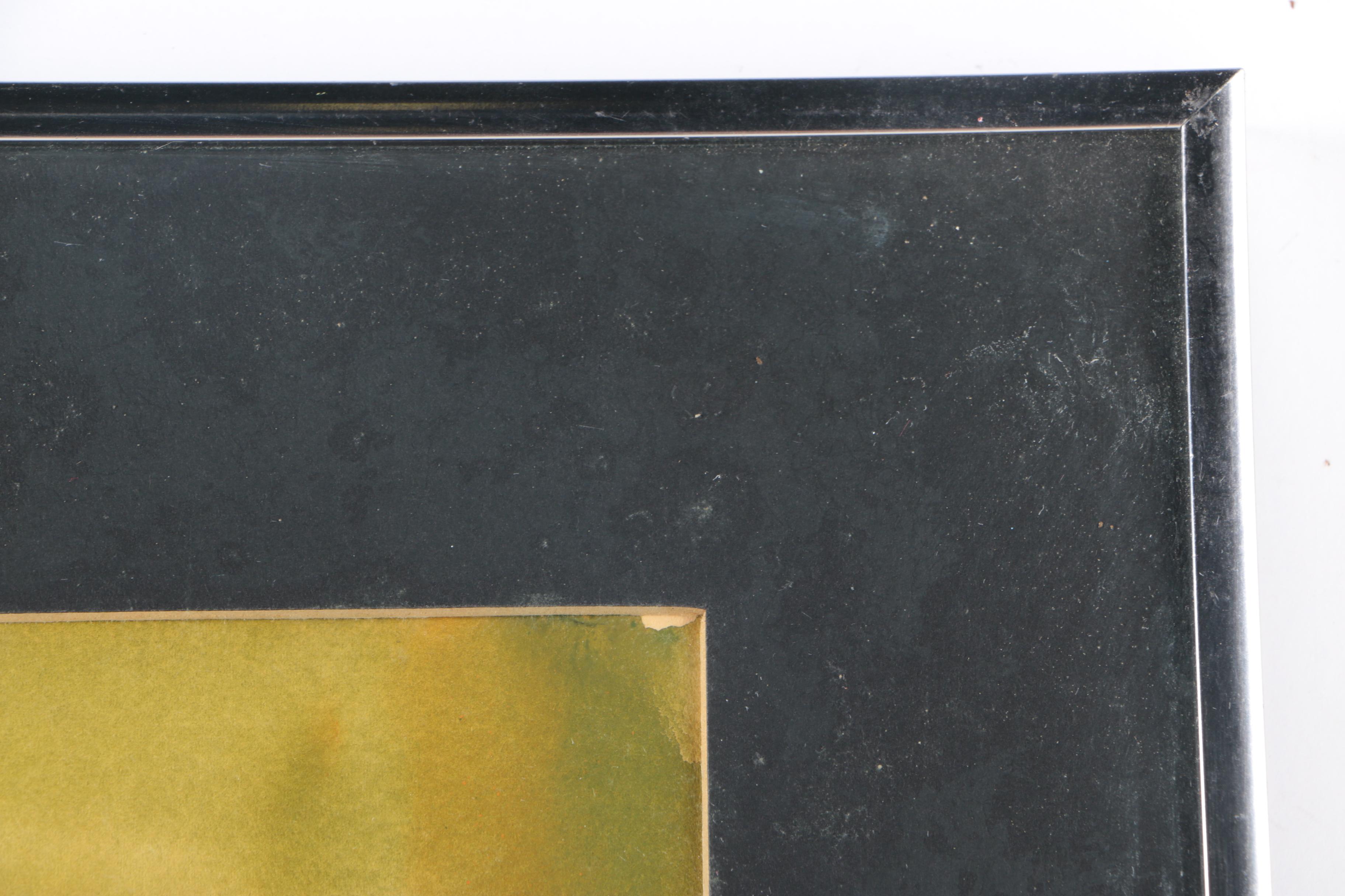 Watercolor and Ink Painting on Paper of Musicians