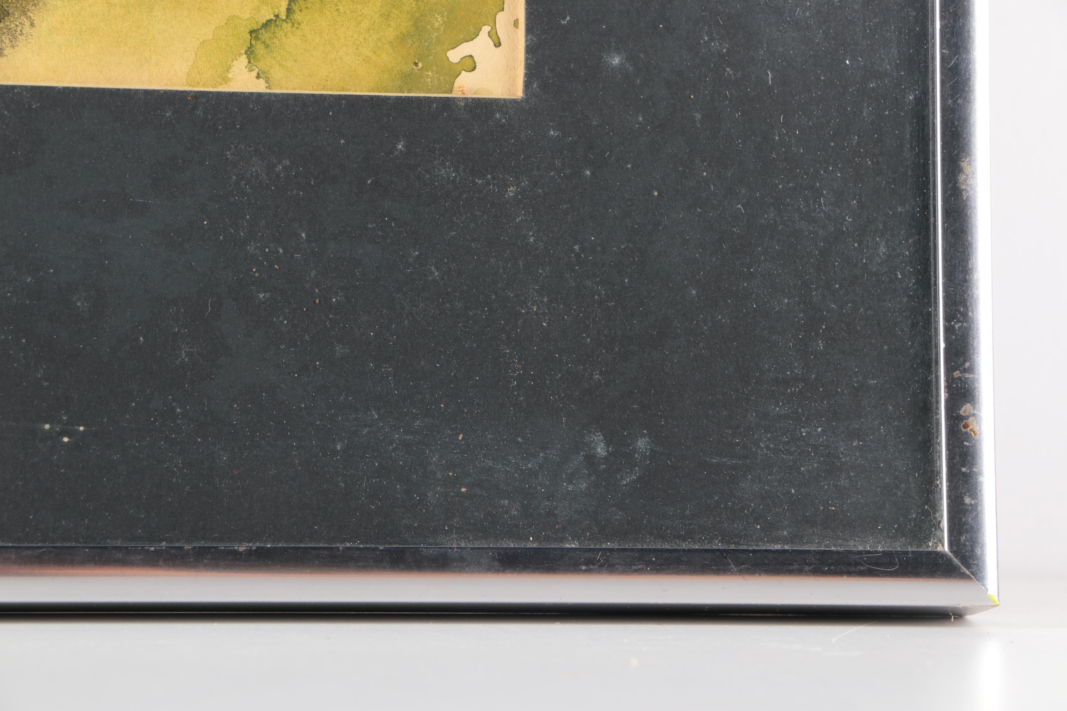 Watercolor and Ink Painting on Paper of Musicians