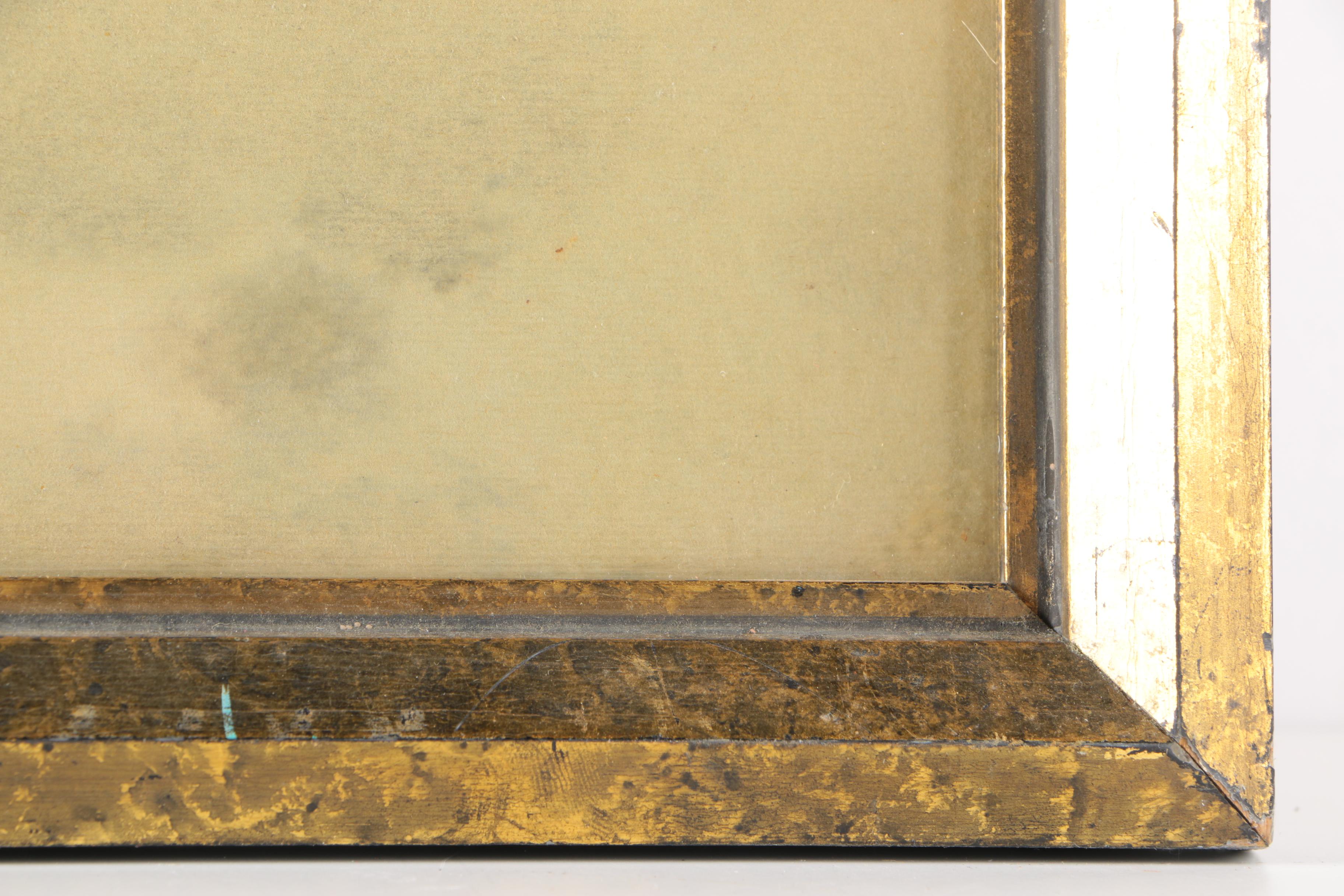 Vintage Signed Pastel on Paper Portrait of Man