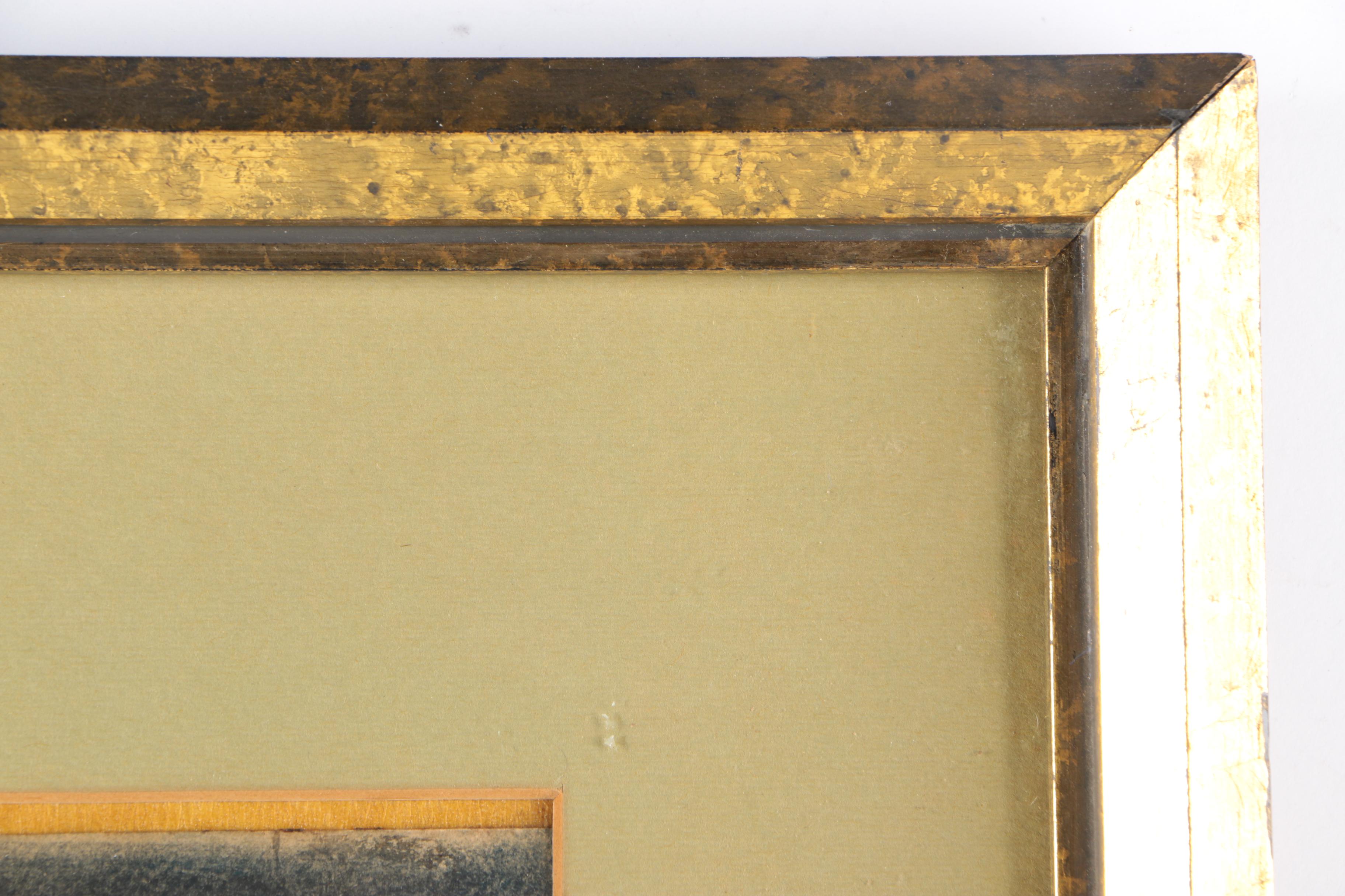 Vintage Signed Pastel on Paper Portrait of Man