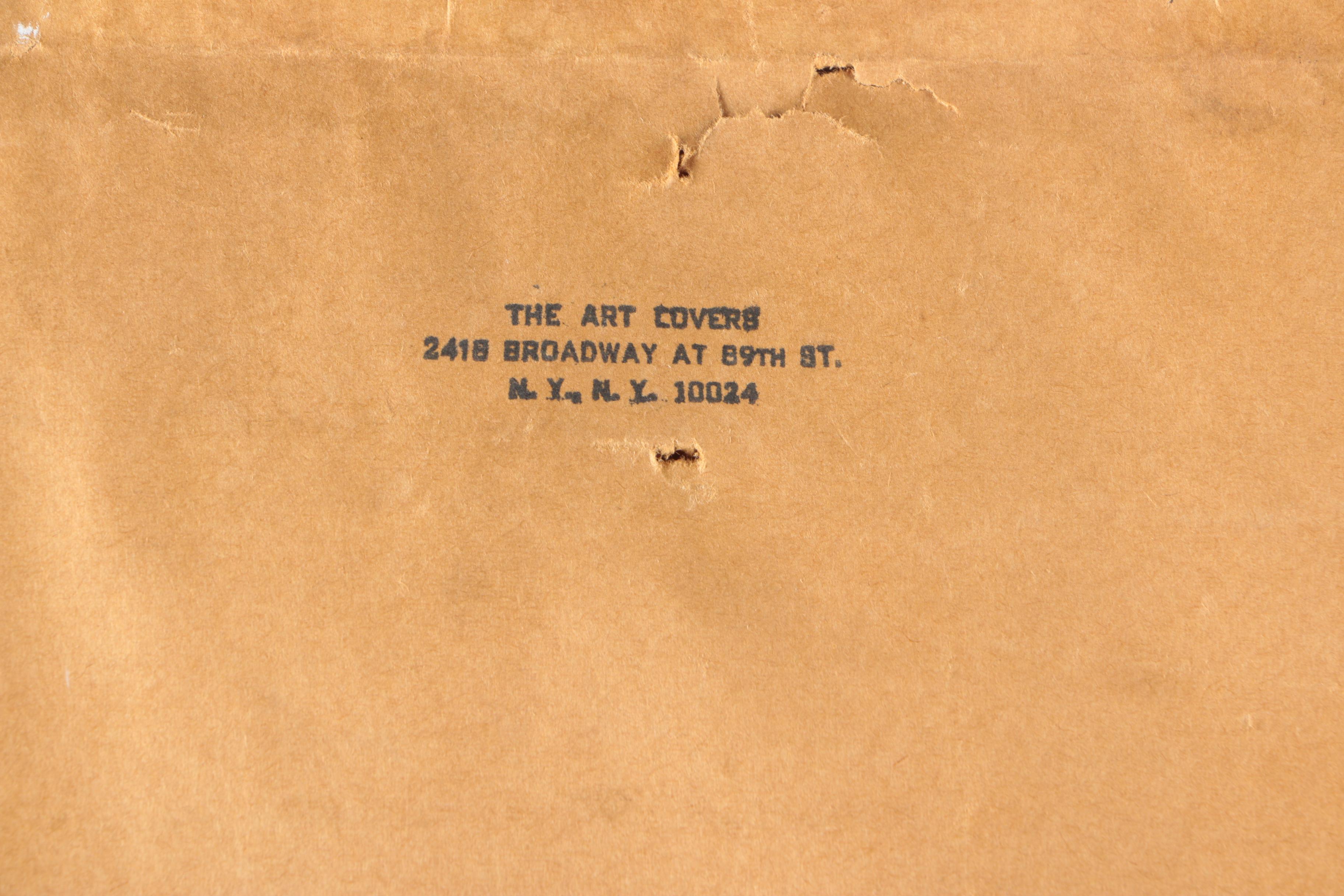 Vintage Signed Pastel on Paper Portrait of Man