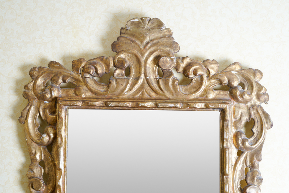 Baroque Style Wood Wall Mirror