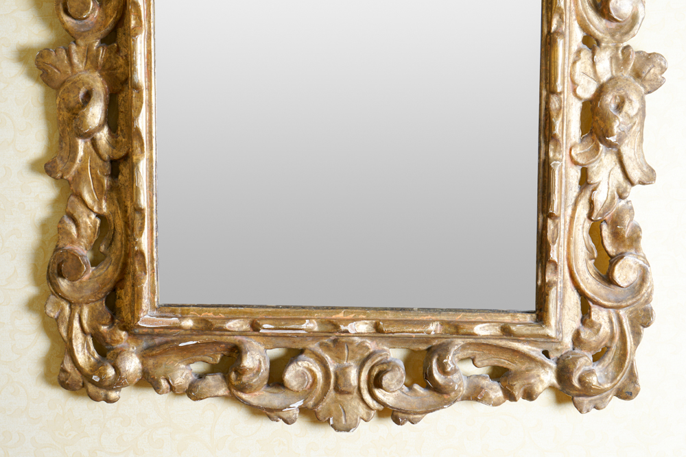 Baroque Style Wood Wall Mirror