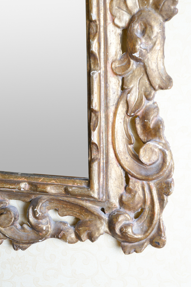 Baroque Style Wood Wall Mirror