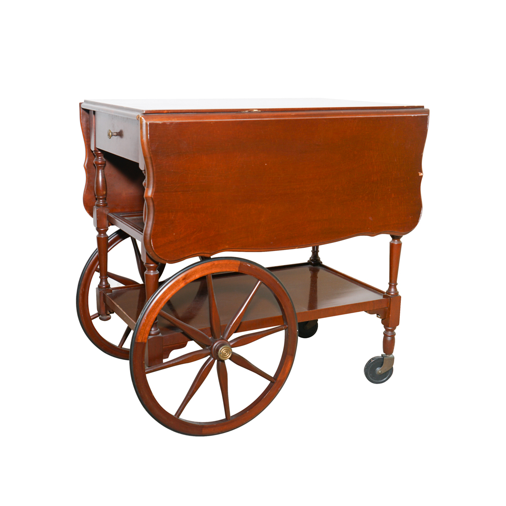 Vintage Imperial Mahogany Tea Cart