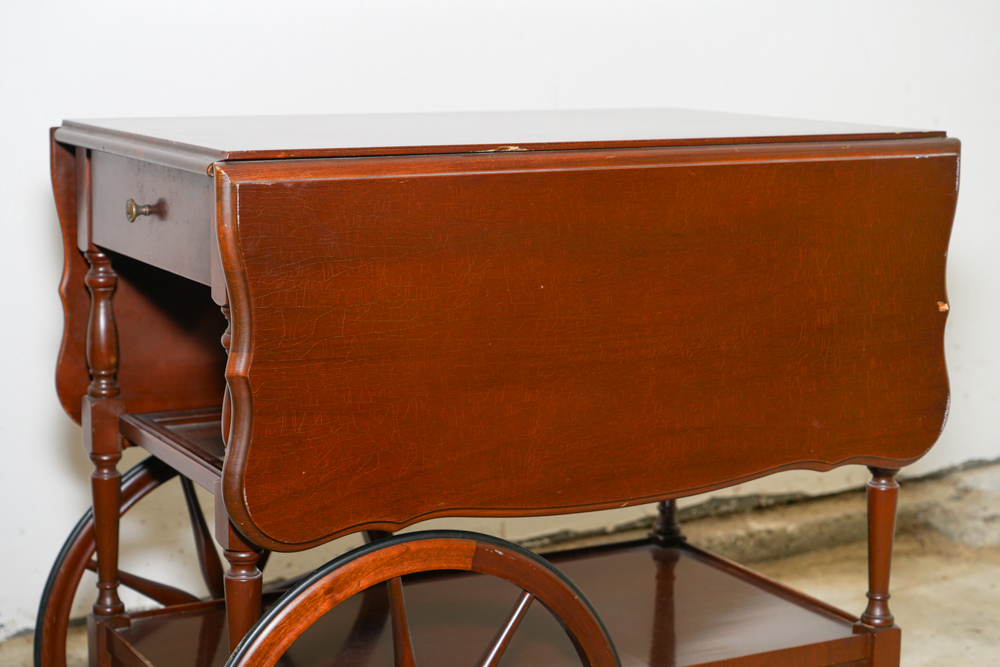 Vintage Imperial Mahogany Tea Cart