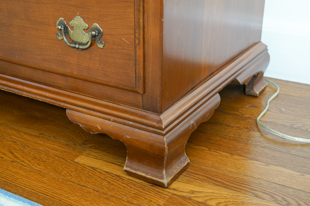 Ethan Allen Early American Solid Cherry Dresser and Mirror