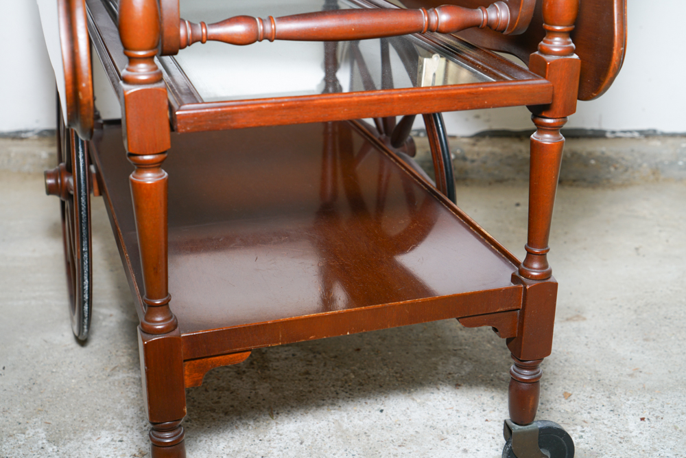 Vintage Imperial Mahogany Tea Cart