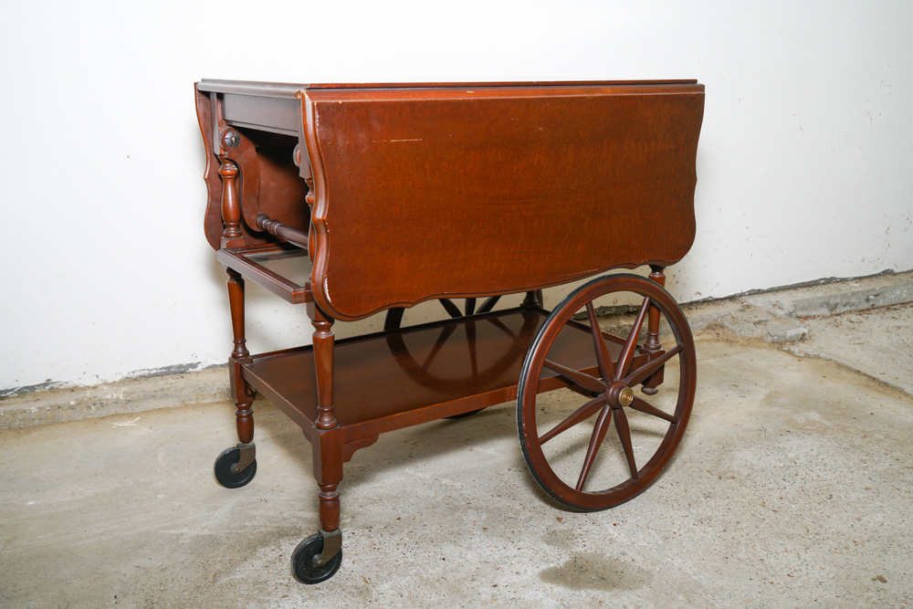 Vintage Imperial Mahogany Tea Cart