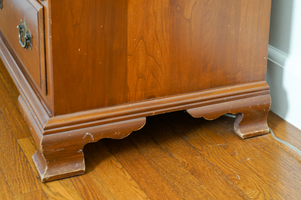 Ethan Allen Early American Solid Cherry Dresser and Mirror