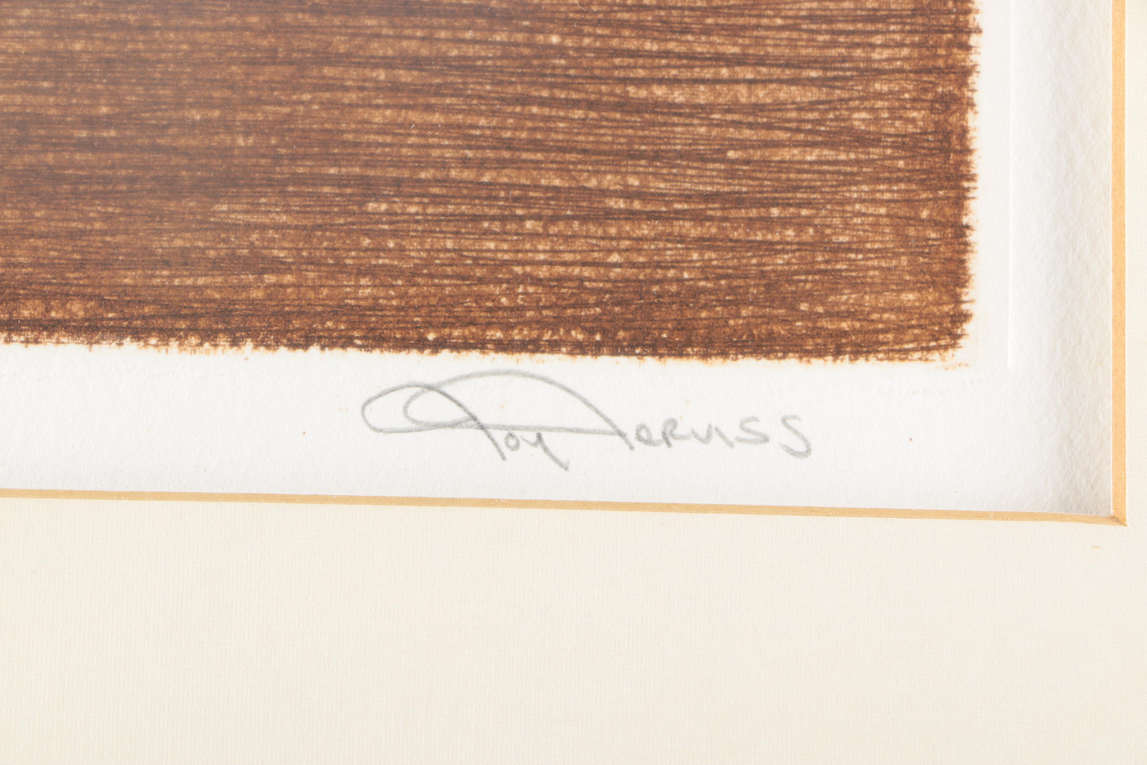 Joy Jerviss Limited Edition Hand Colored Etching "Flower Cart"