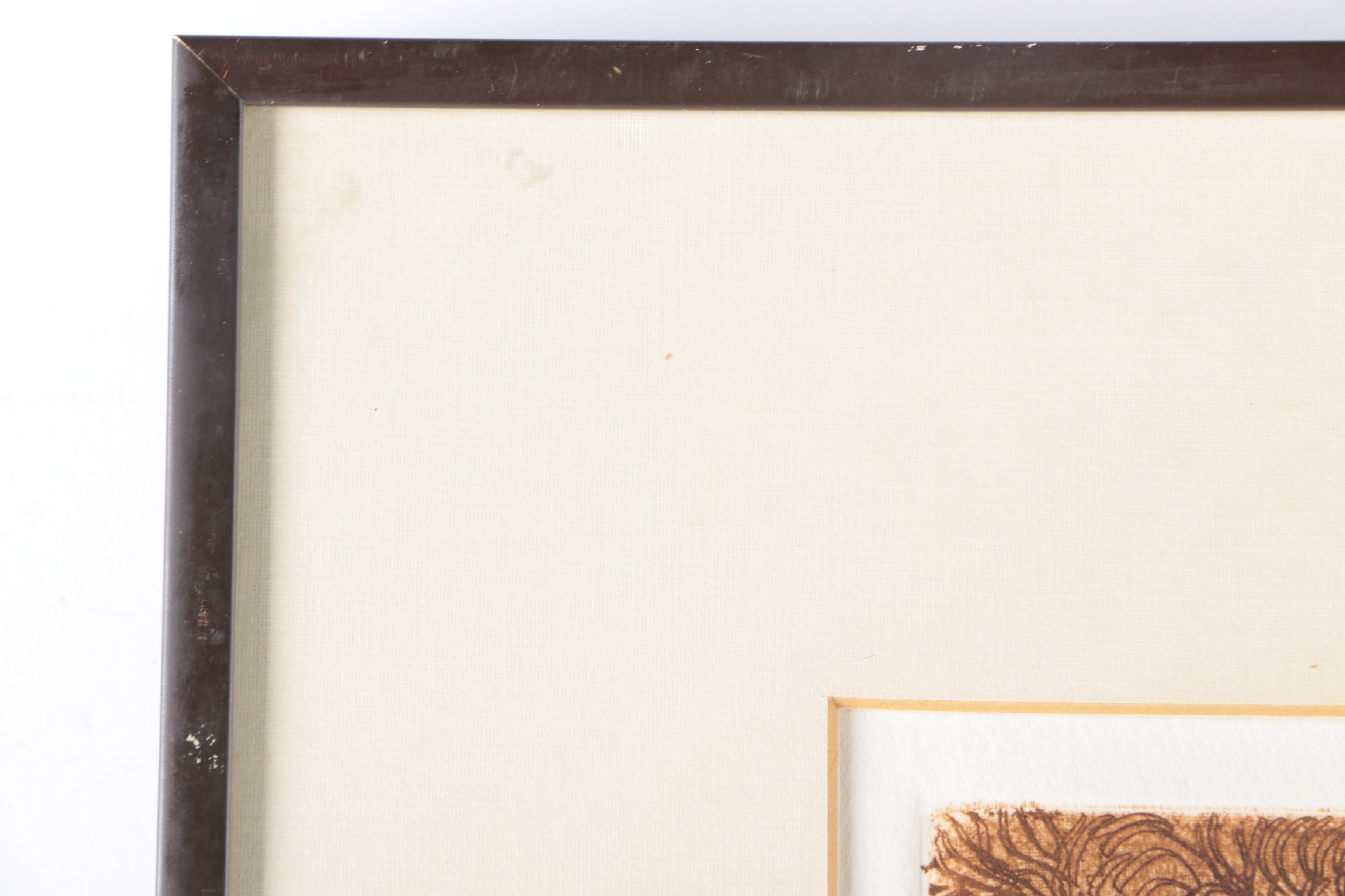 Joy Jerviss Limited Edition Hand Colored Etching "Flower Cart"