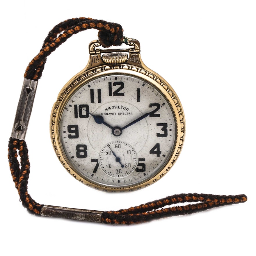 Vintage Hamilton Railway Special Gold Filled Pocket Watch