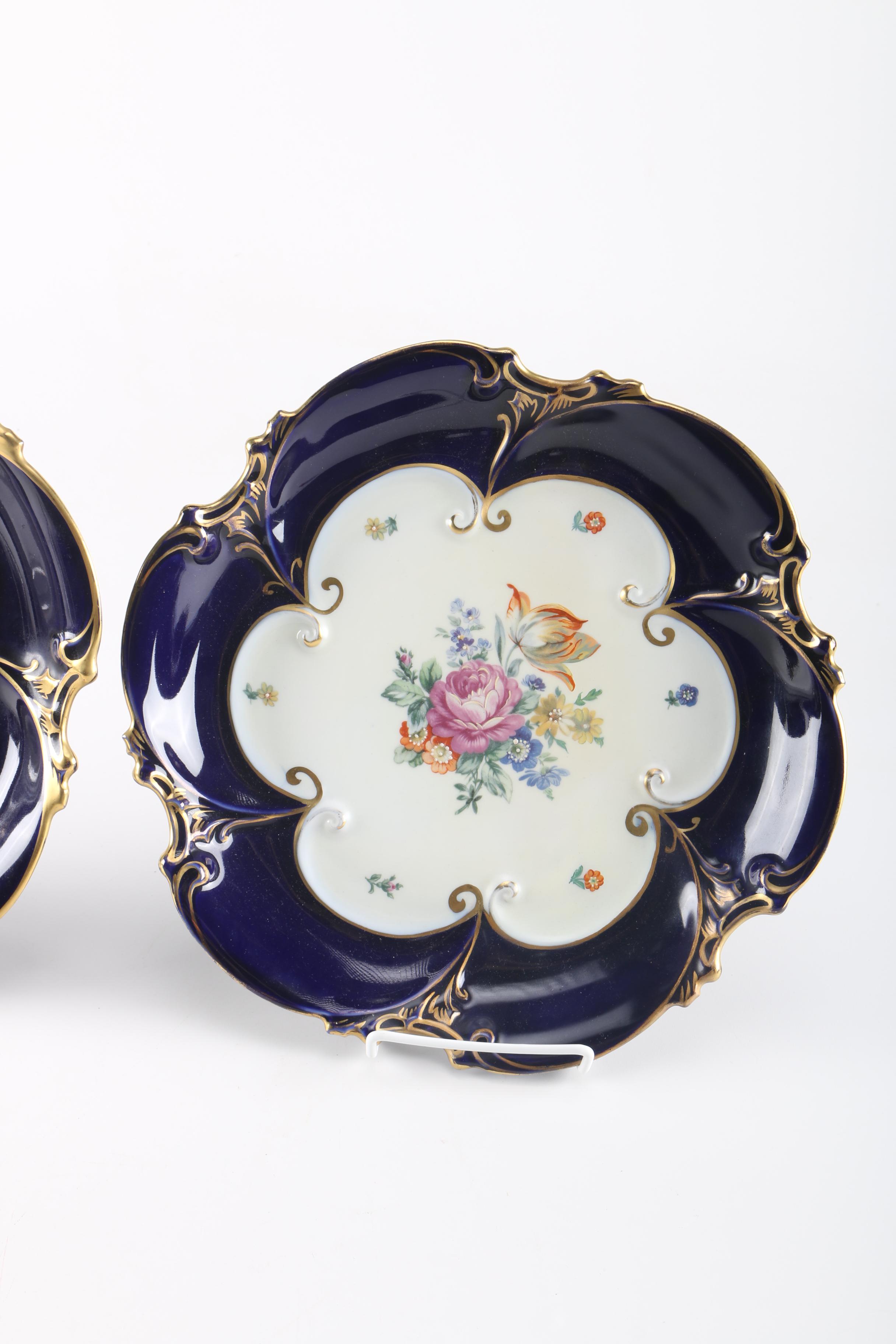 Graf Von Henneberg Jlmenau Porcelain Platters