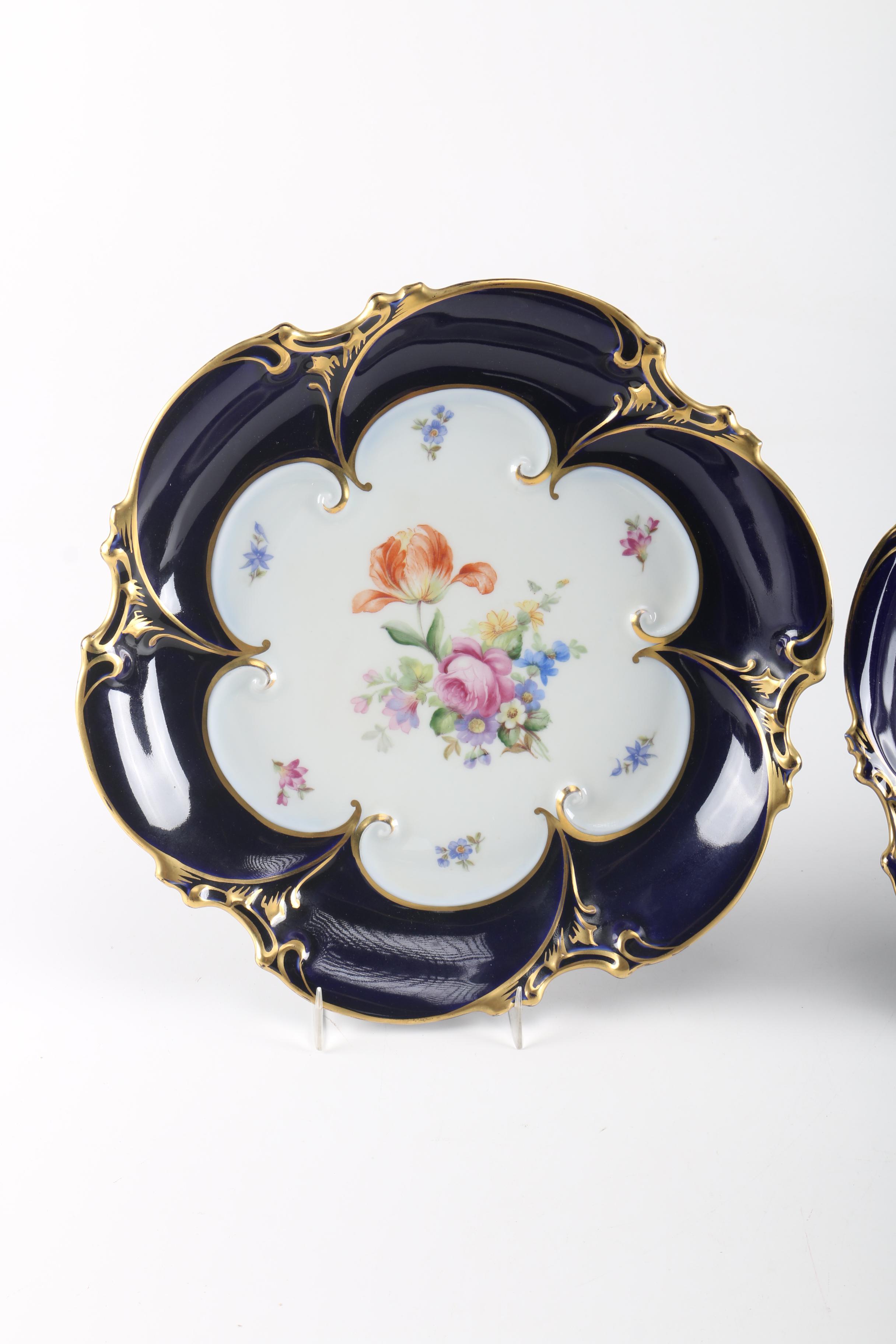 Graf Von Henneberg Jlmenau Porcelain Platters