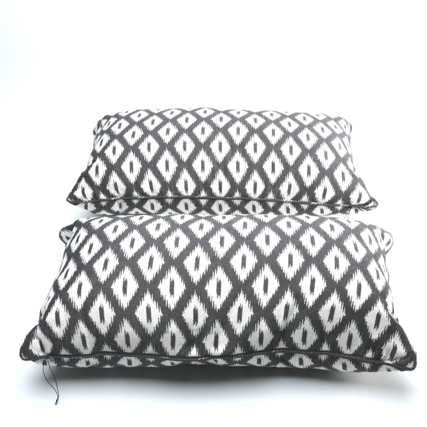 Black and White Rectangular Throw Pillows