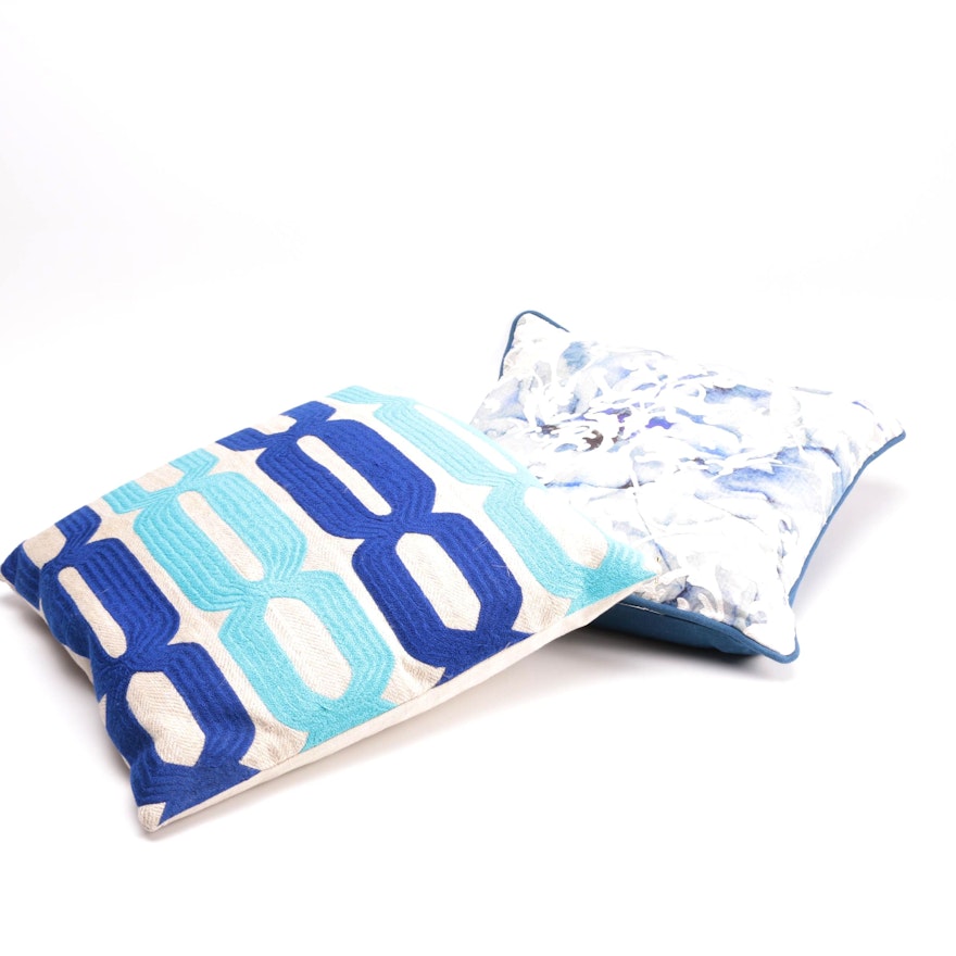 Blue and White Throw Pillows