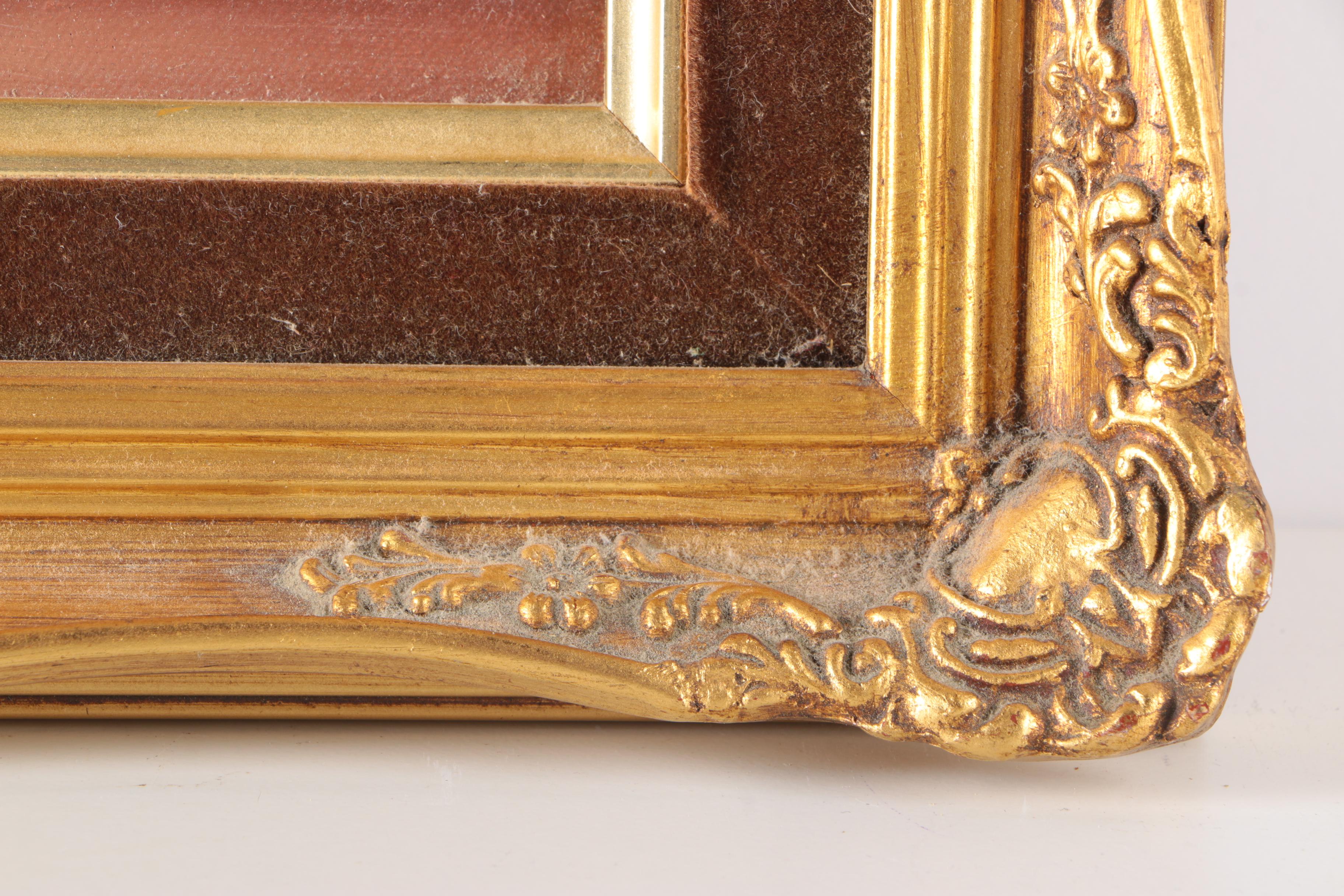 Framed Original Floral Oil Paintings on Canvas