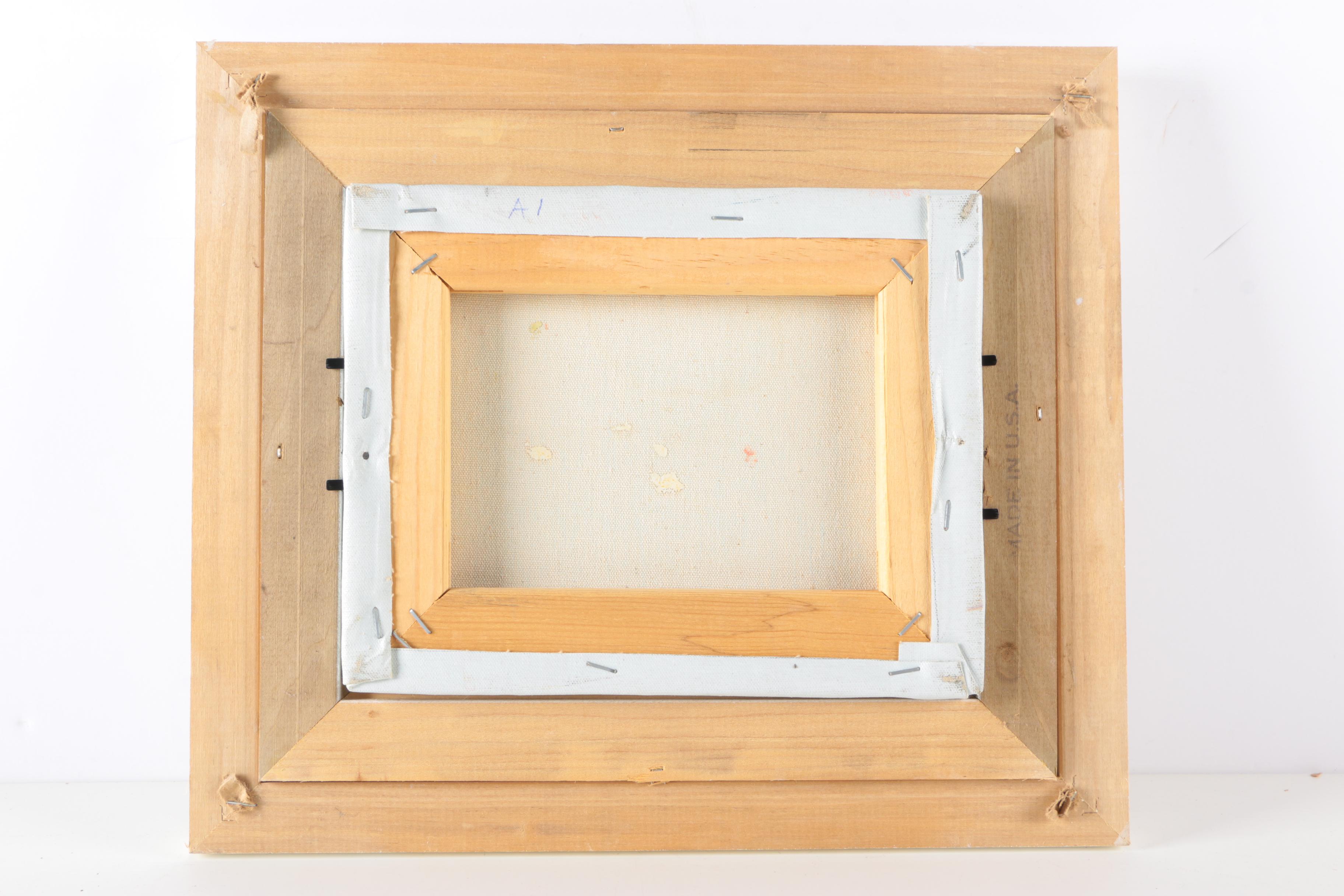 Framed Original Floral Oil Paintings on Canvas