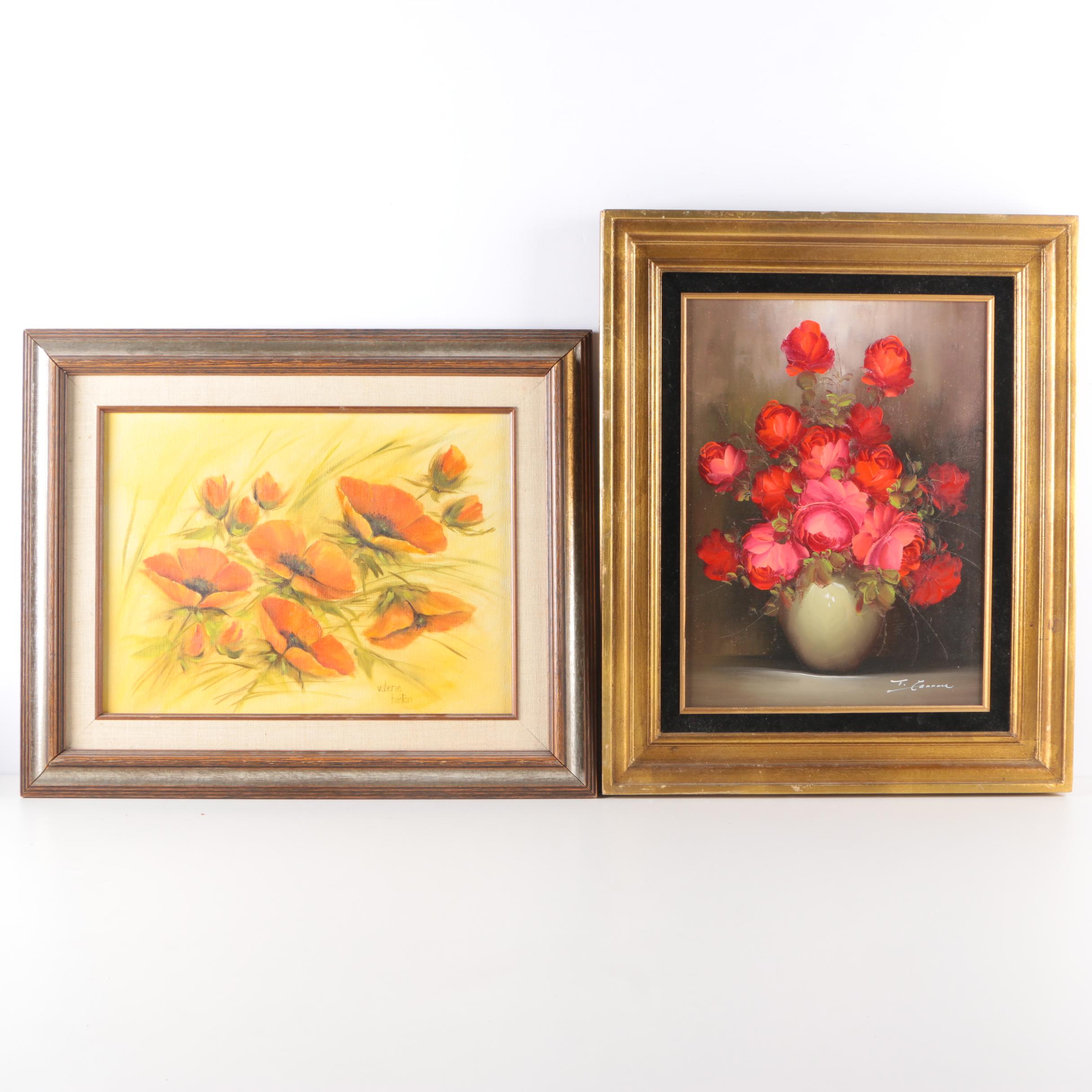 Signed Oil Paintings of Flowers