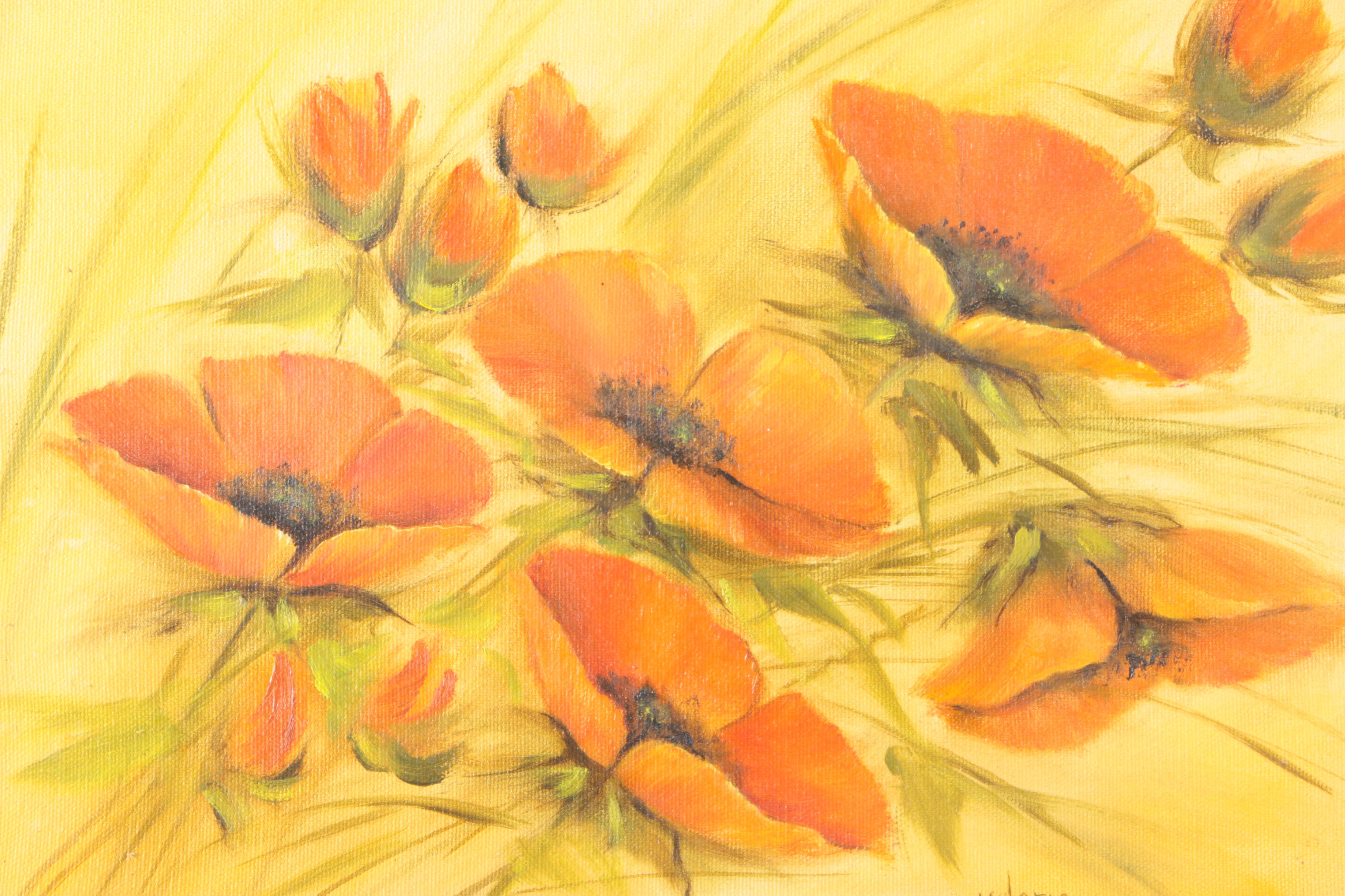 Signed Oil Paintings of Flowers
