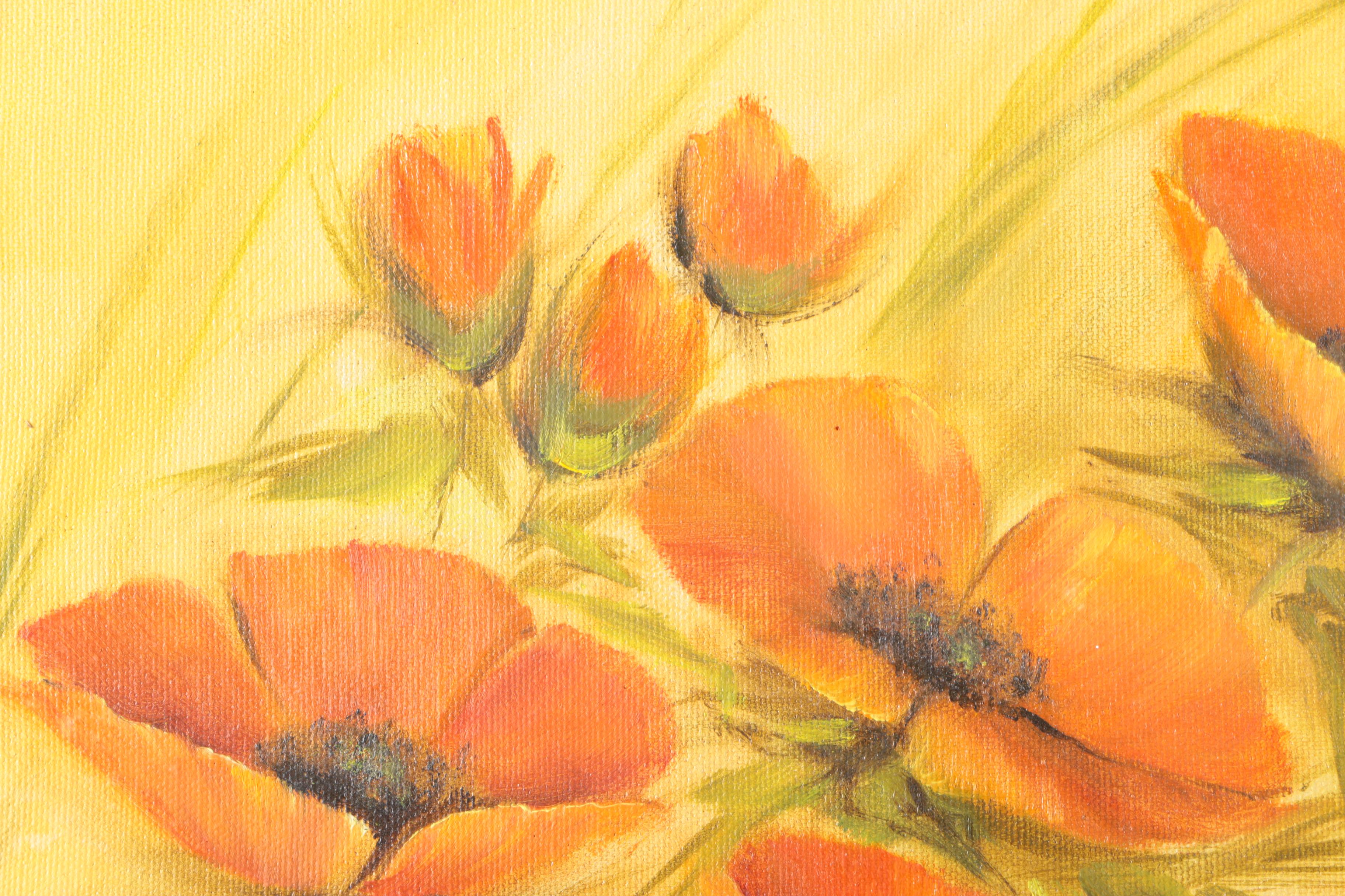 Signed Oil Paintings of Flowers