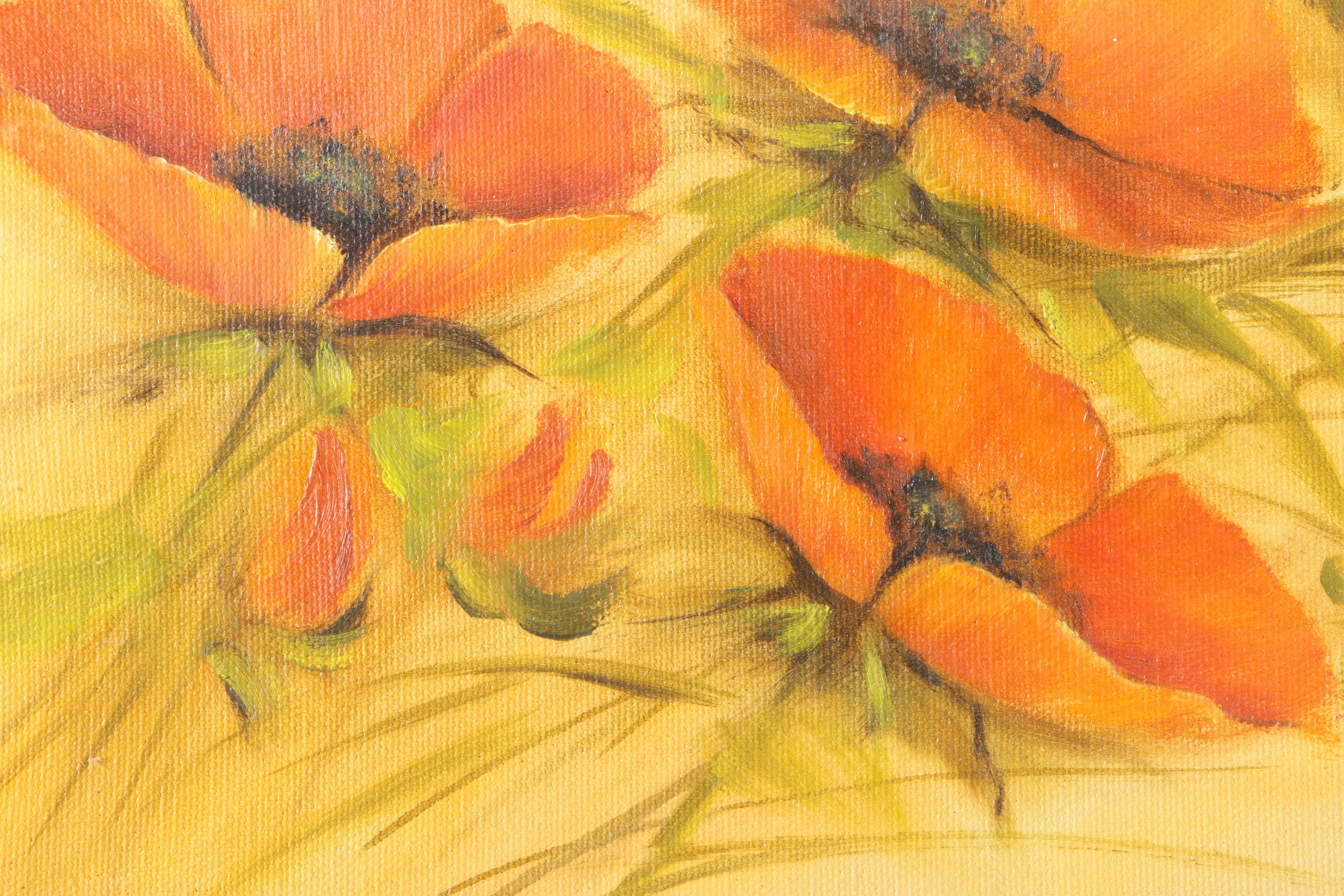 Signed Oil Paintings of Flowers