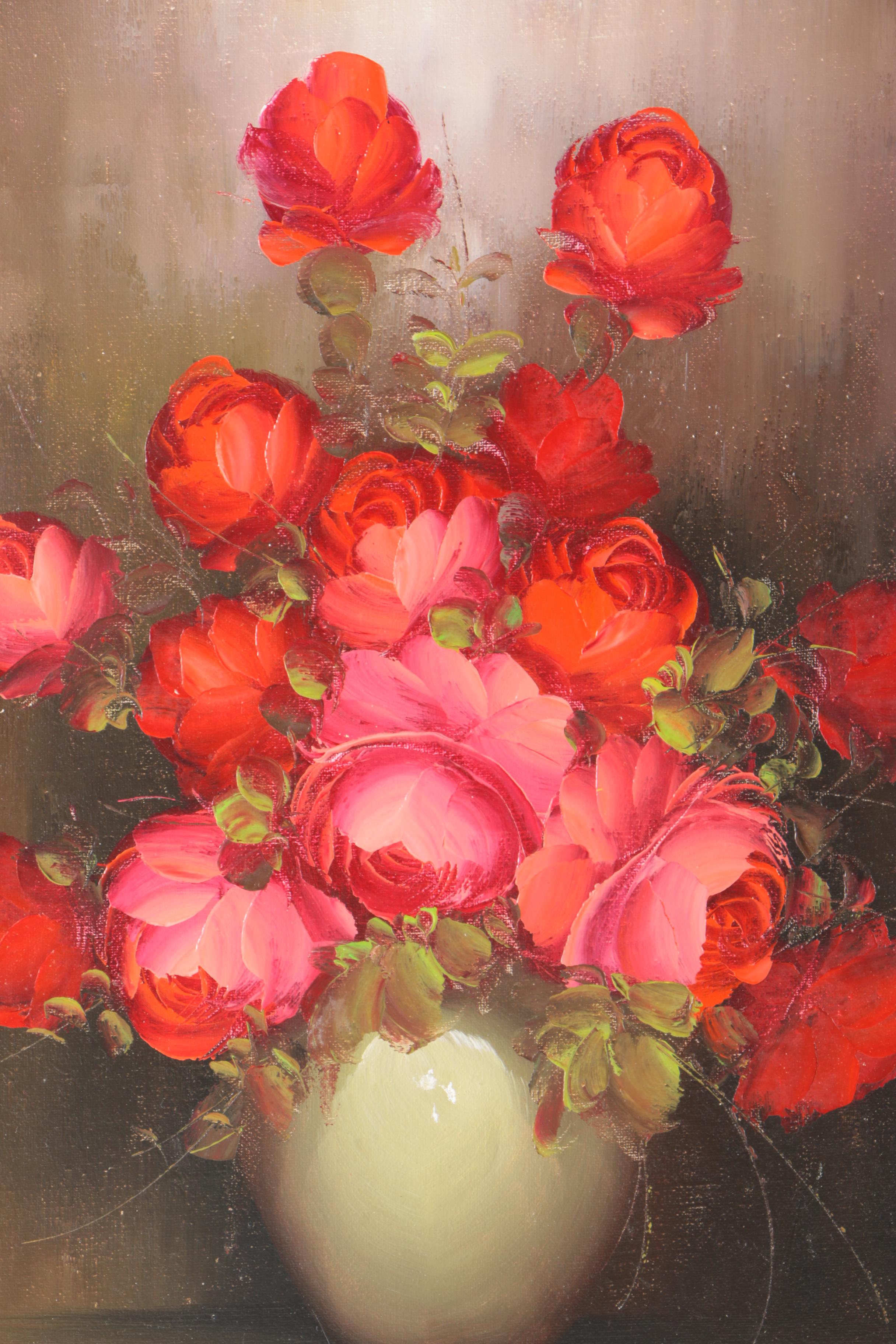 Signed Oil Paintings of Flowers