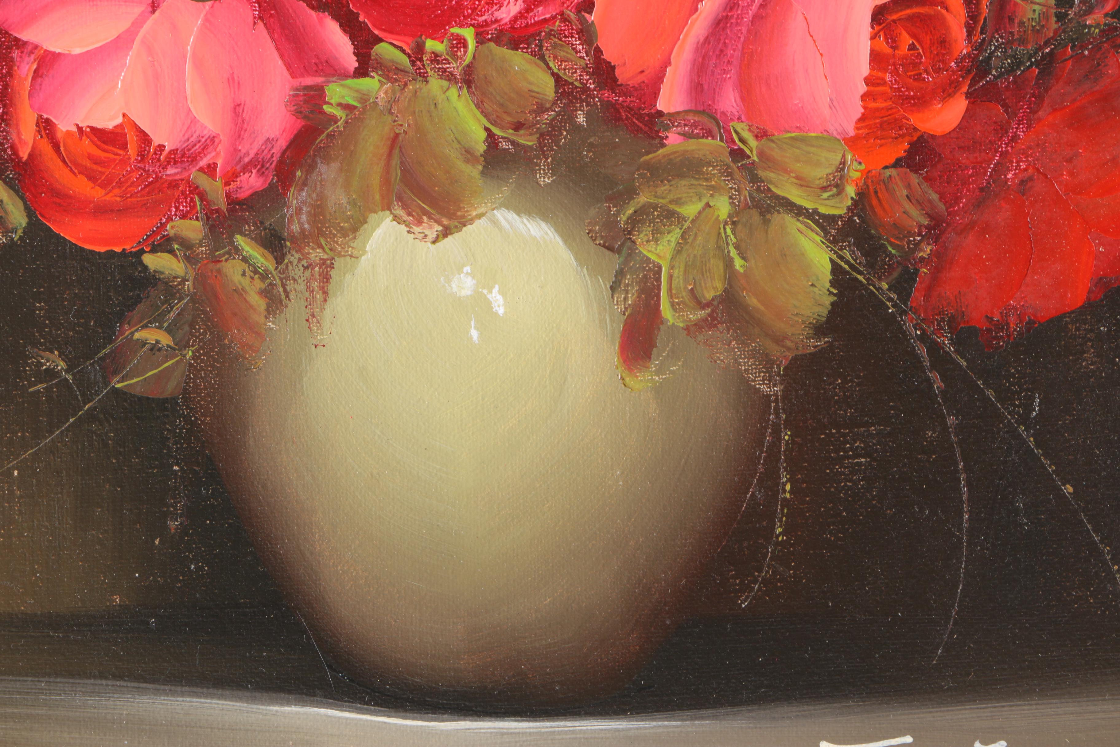 Signed Oil Paintings of Flowers