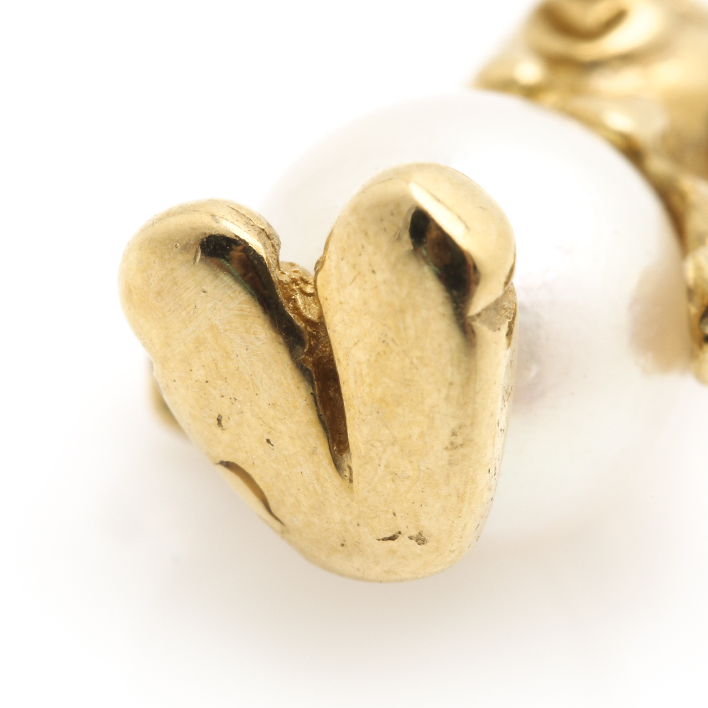 18K Yellow Gold Cultured Pearl Clown Pendant