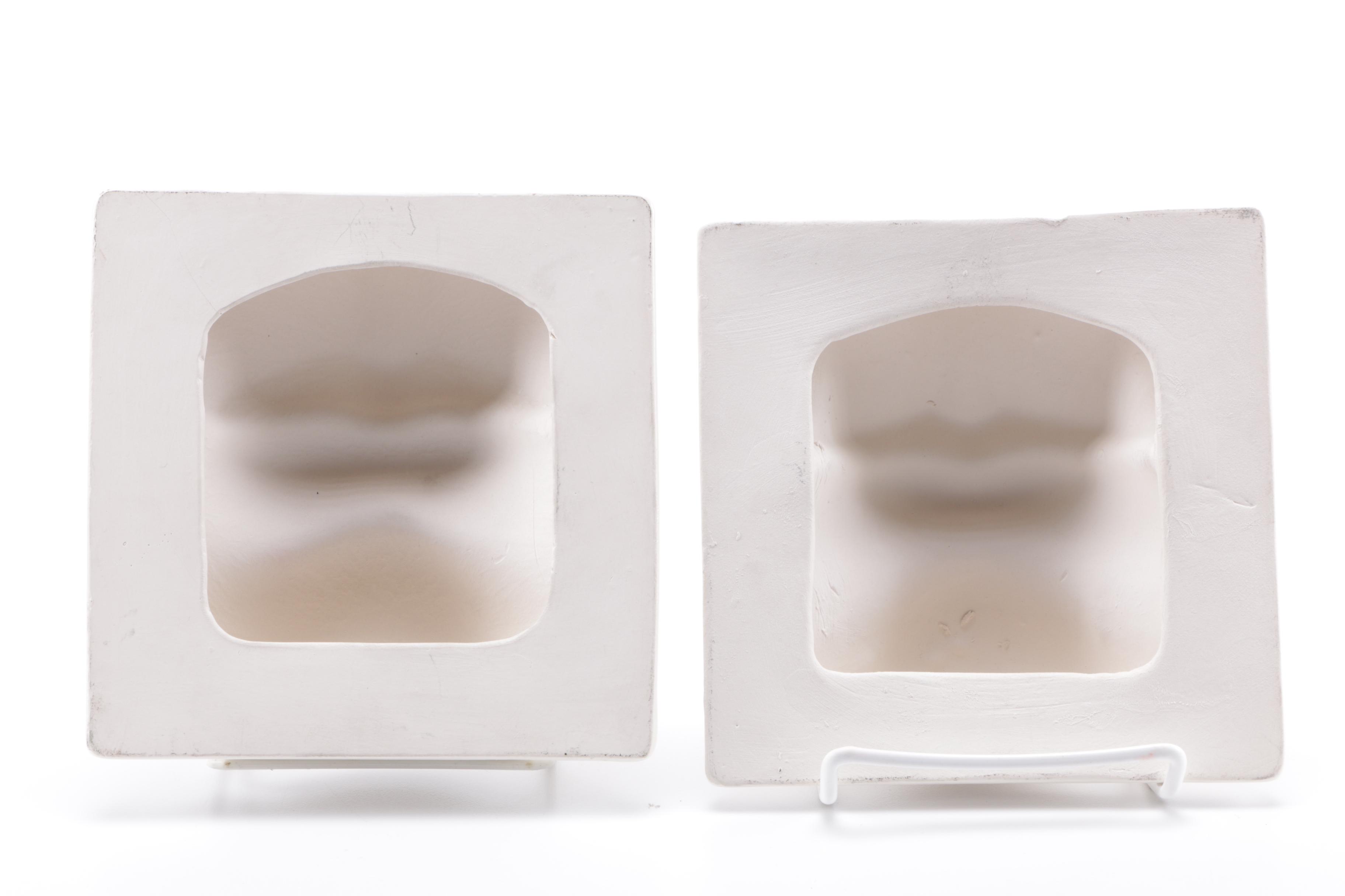 Vintage Ceramic Face and Hand Themed Wall Art