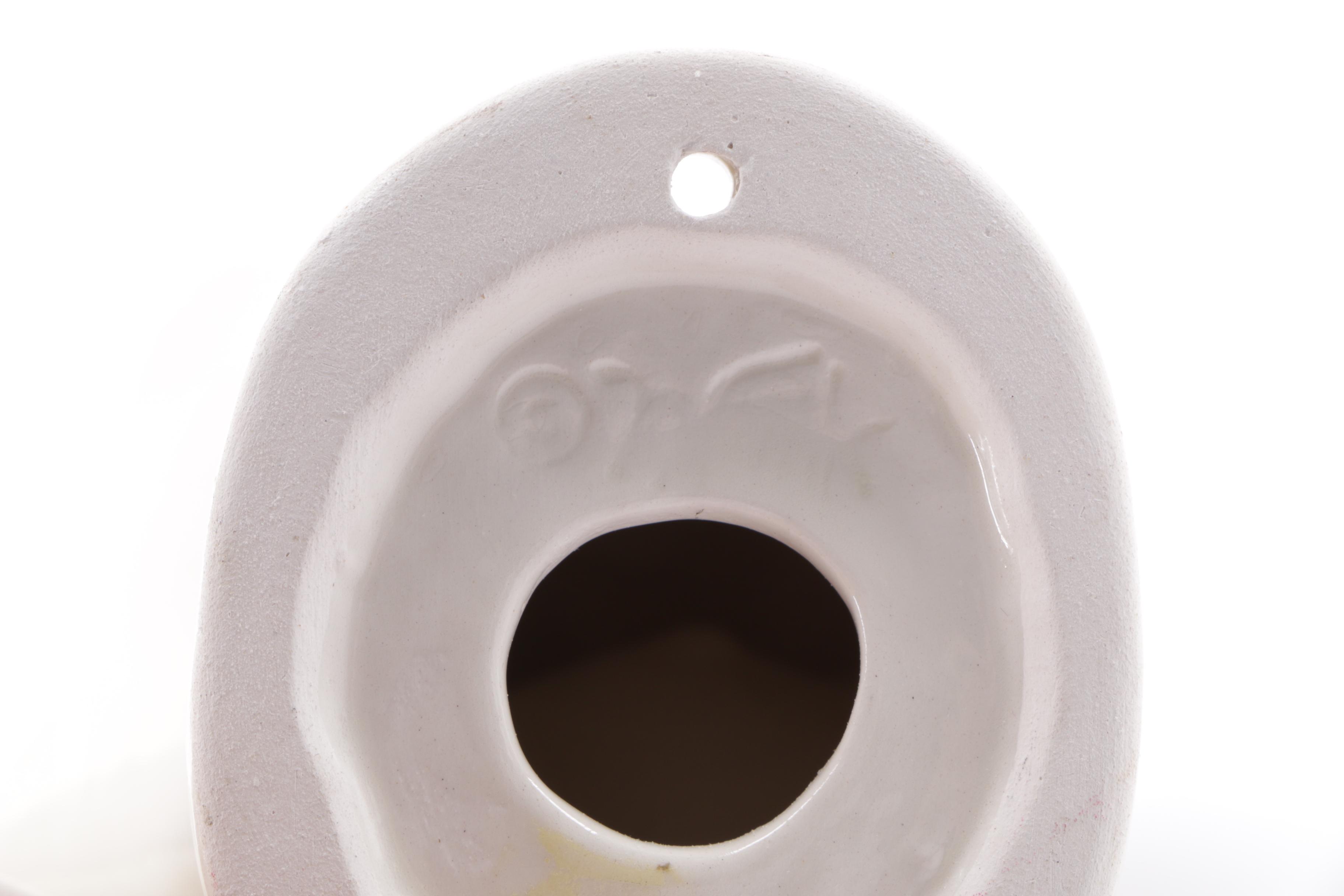 Vintage Ceramic Face and Hand Themed Wall Art