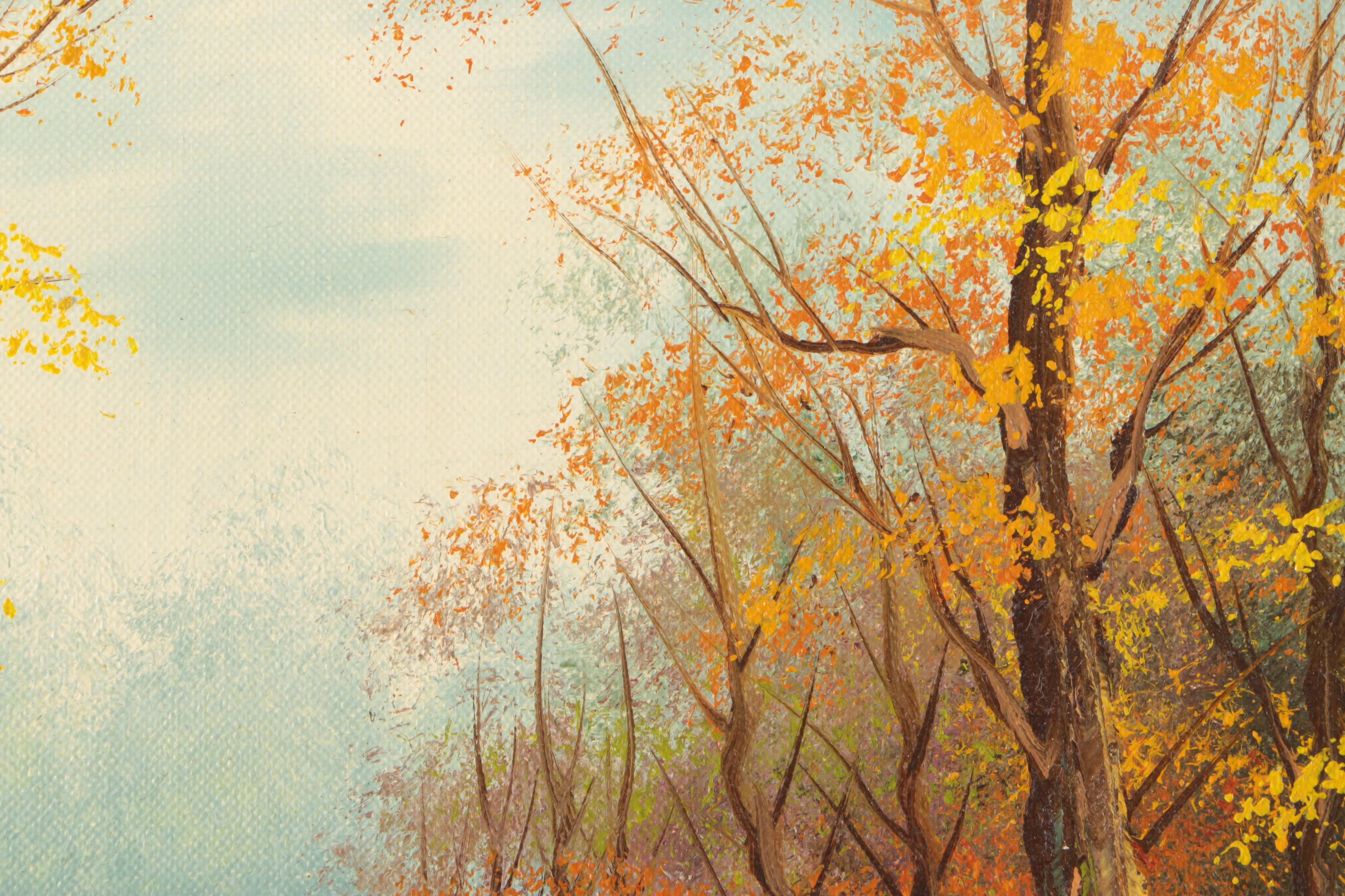 M. Parkes Oil Painting of Landscape