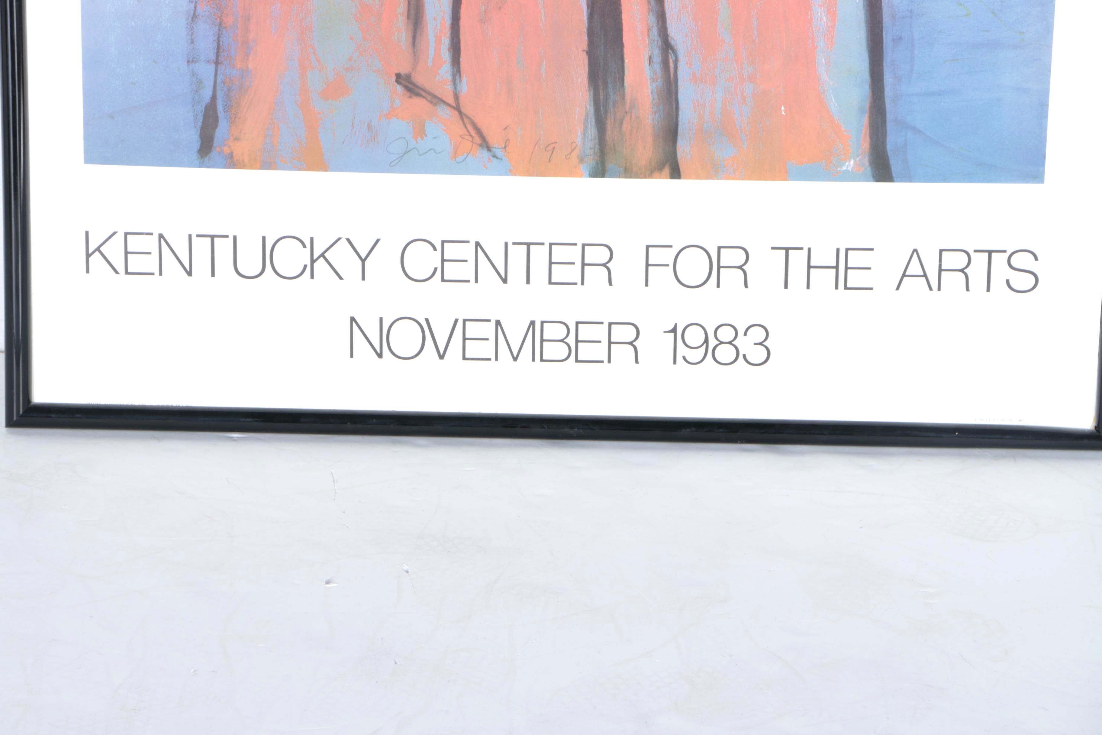 1983 Jim Dine Limited Edition Offset Lithographic Poster for the "Kentucky Center for the Arts"